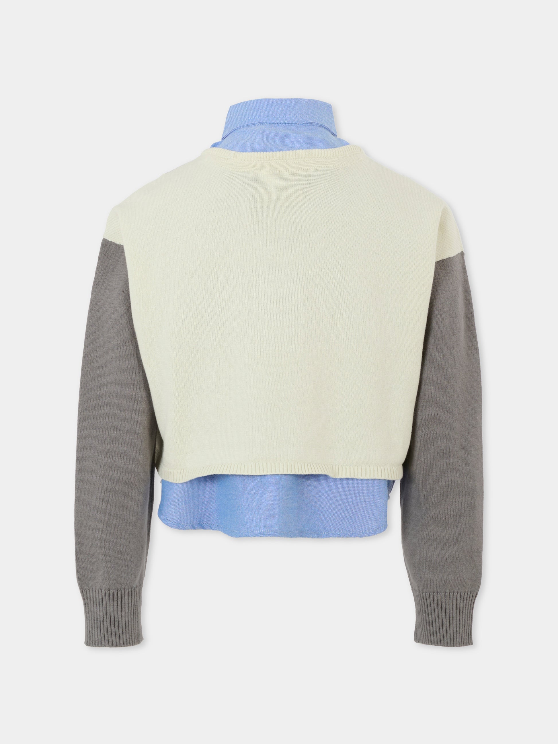 Maglione multicolor per bambina con logo,Richmond,RGA25172MA BLUE VAPOR