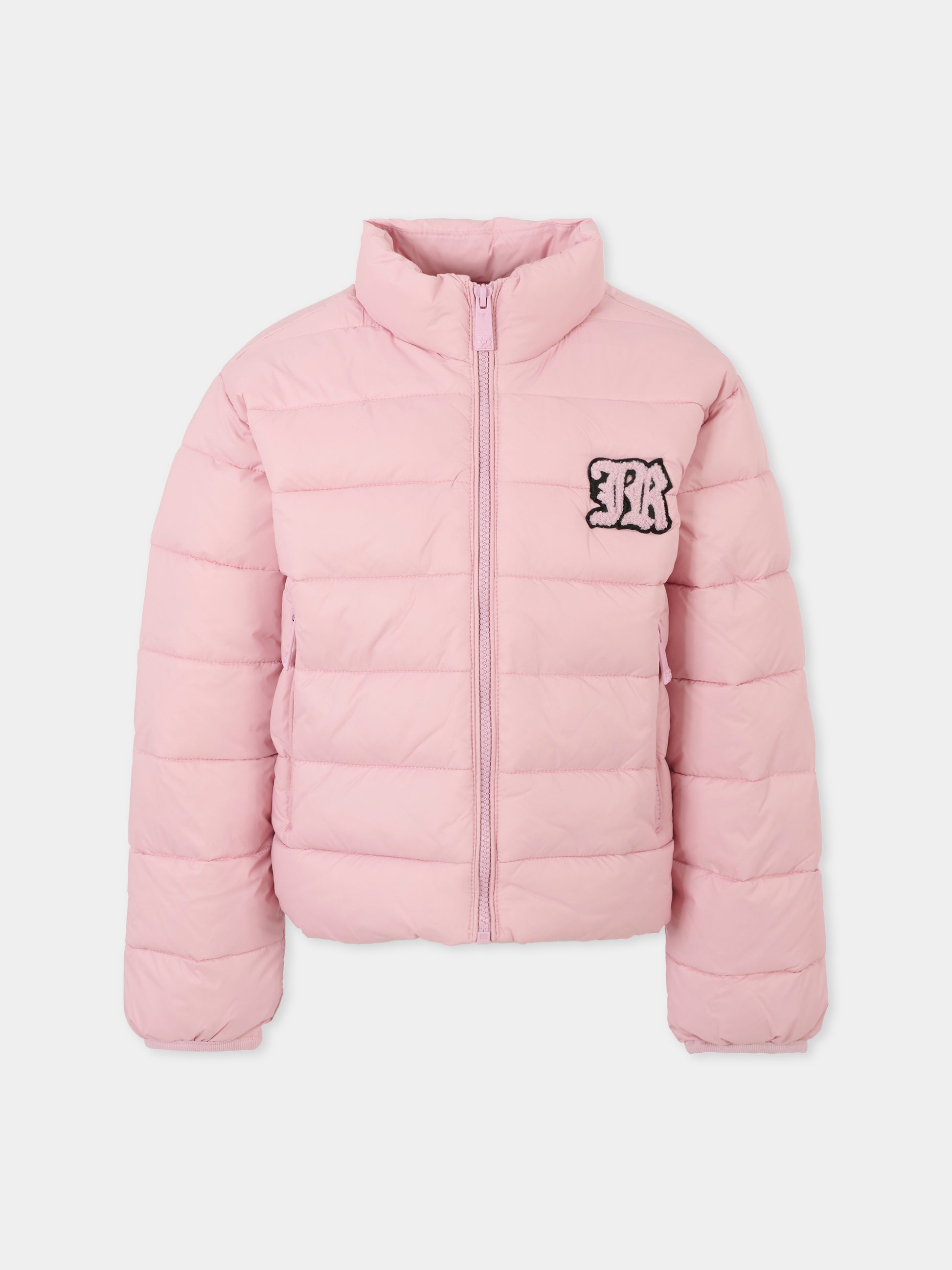 Piumino lilla per bambina con logo,Richmond,RGA25233PI LILAC FRAGRANT