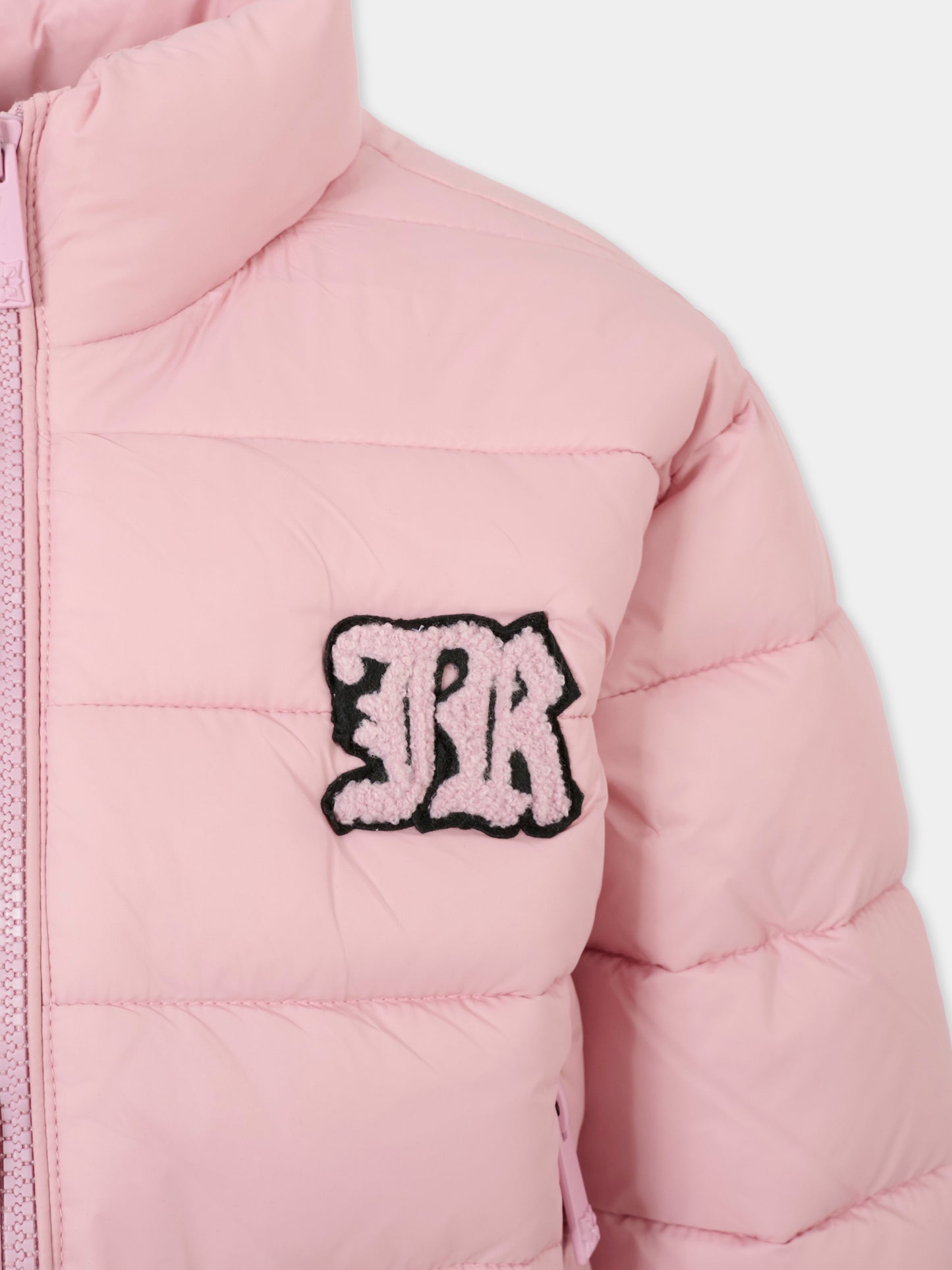 Piumino lilla per bambina con logo,Richmond,RGA25233PI LILAC FRAGRANT