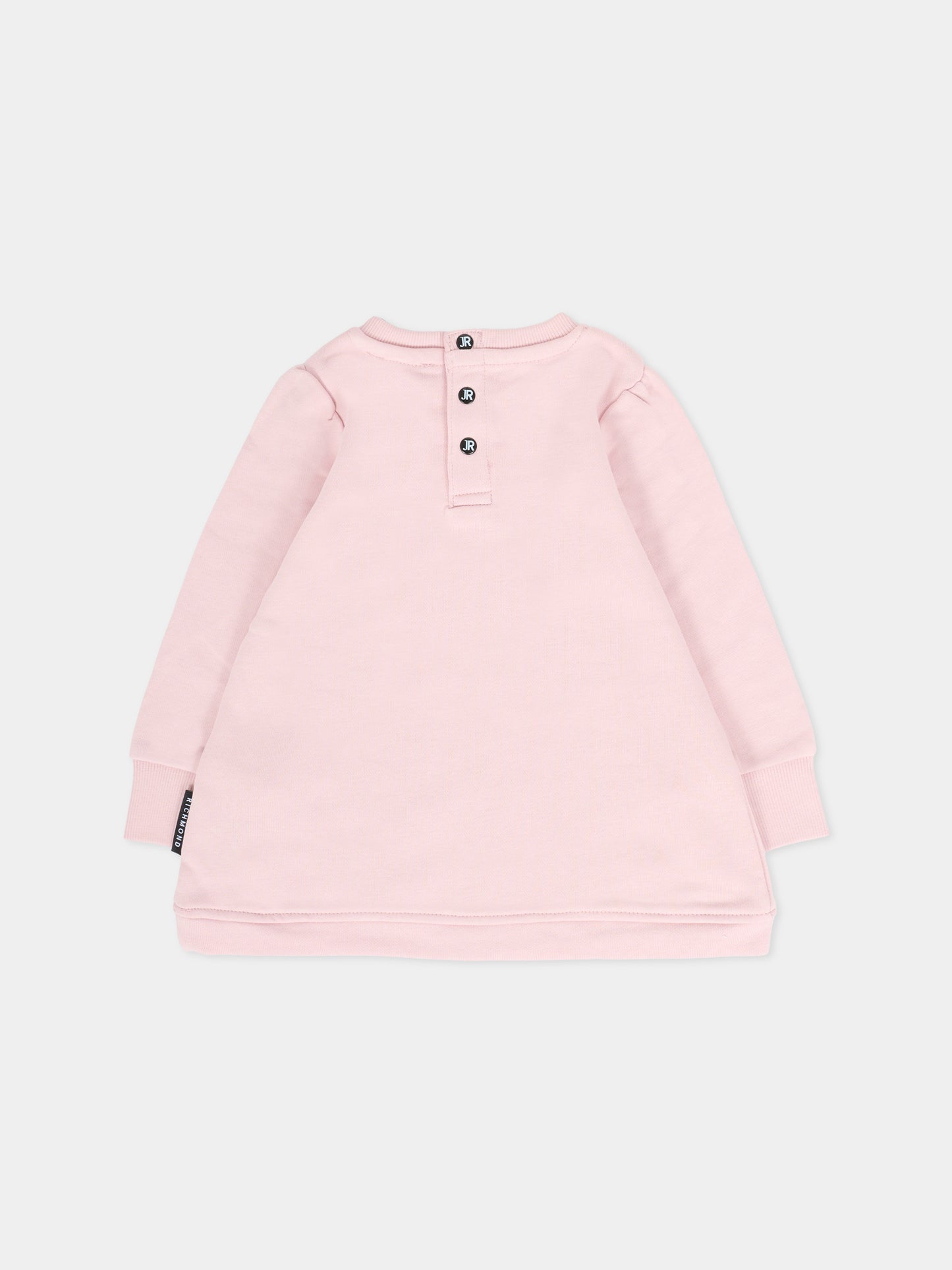 Vestito lilla per neonata con logo,Richmond,RIA25019VE ORCHID ICE