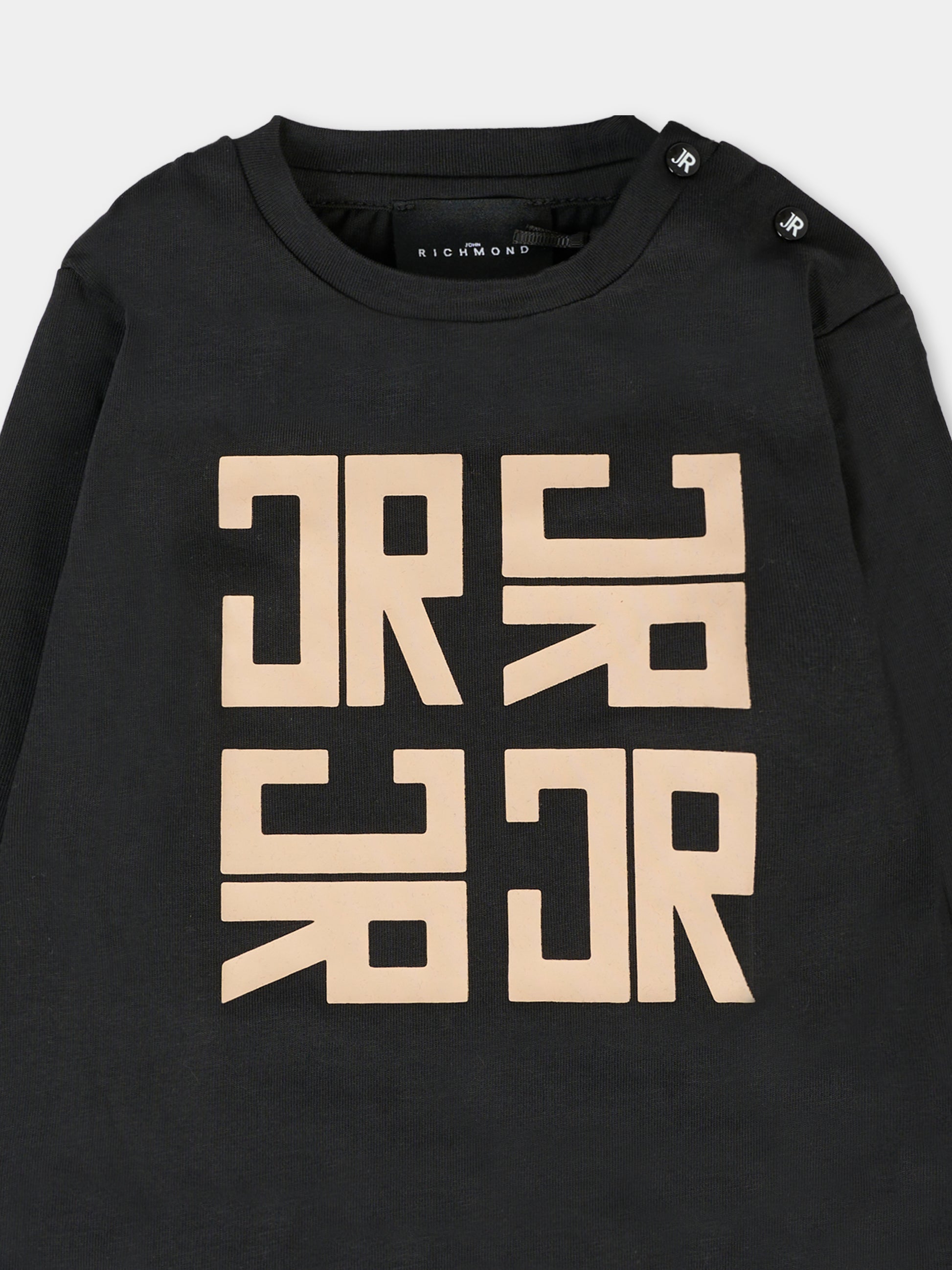 T-shirt nera per neonati con logo,Richmond,RIA25060TS BLACK