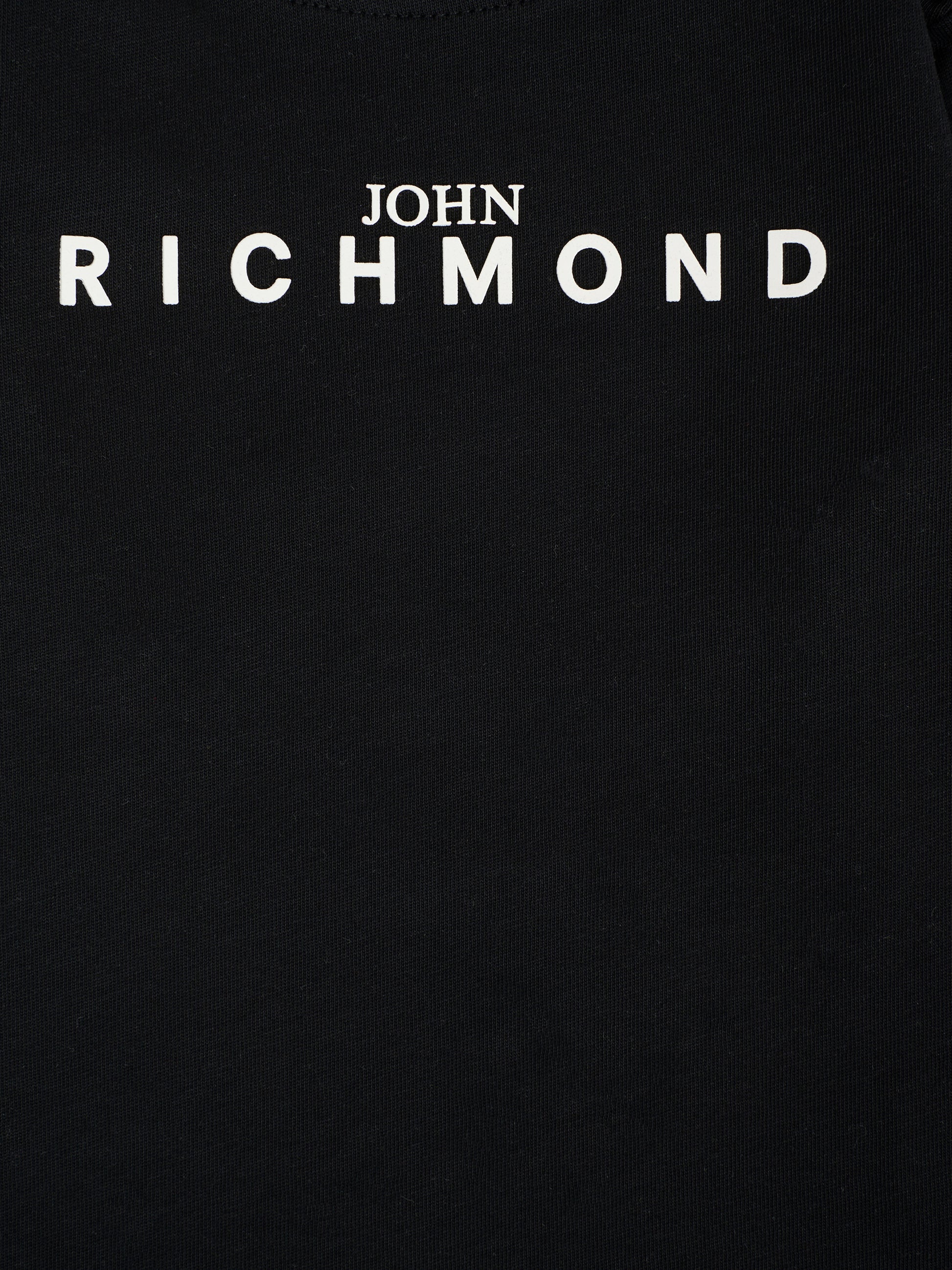 T-shirt nera per neonati con logo,Richmond,RIA25012TS BLACK