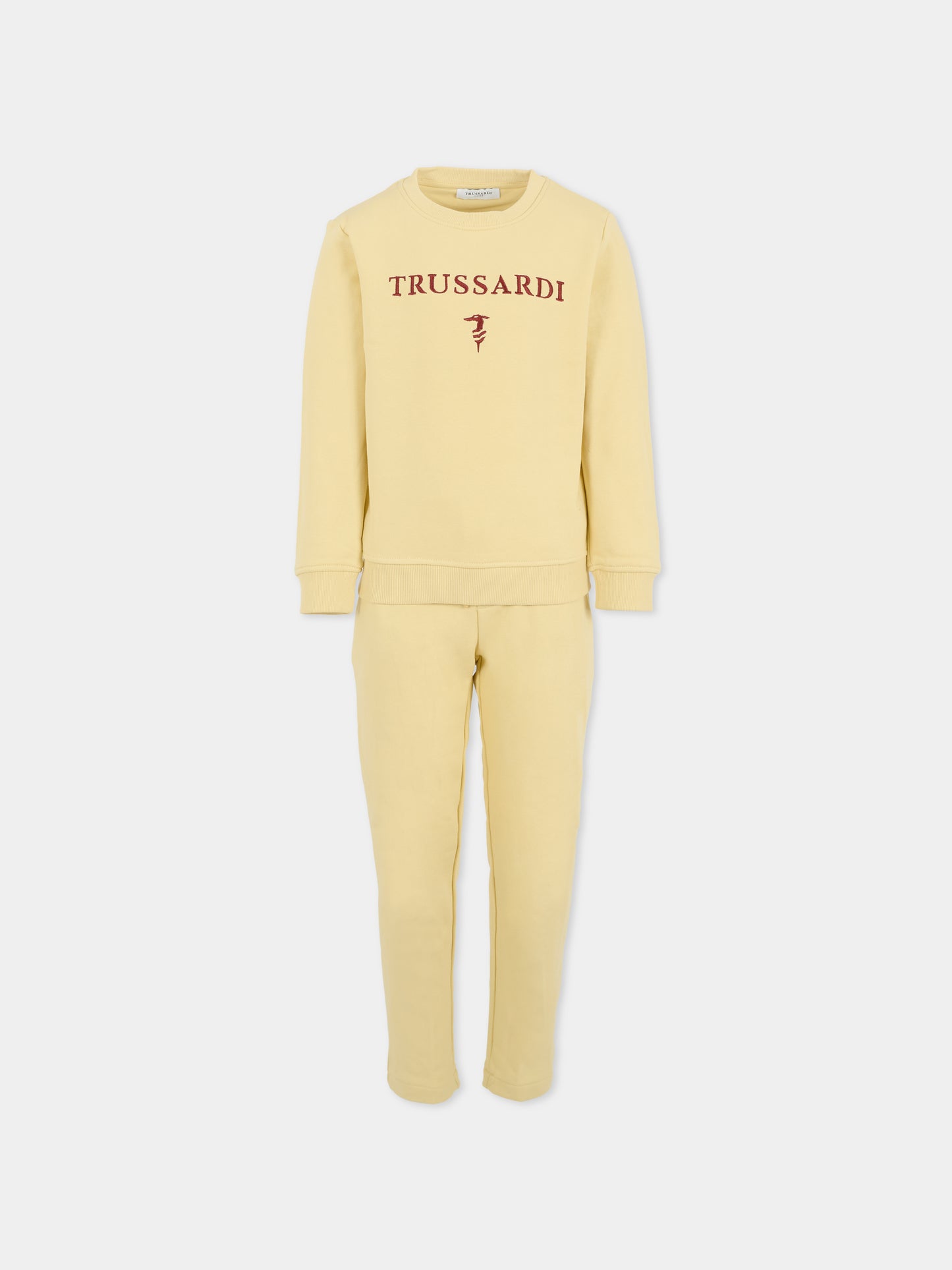 Completo beige per bambino con logo,Trussardi Junior,TBA25008CF BROWN RICE