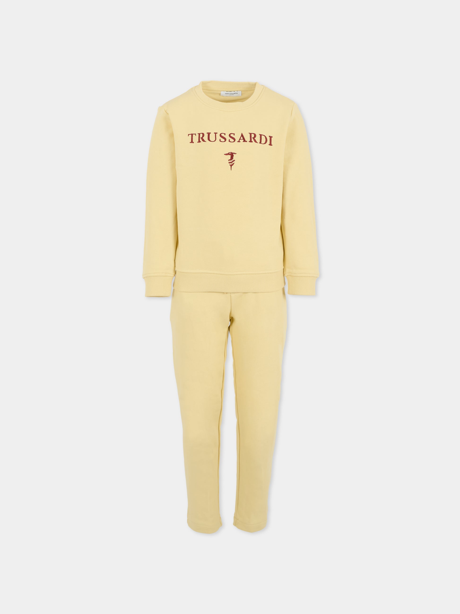 Completo beige per bambino con logo,Trussardi Junior,TBA25008CF BROWN RICE