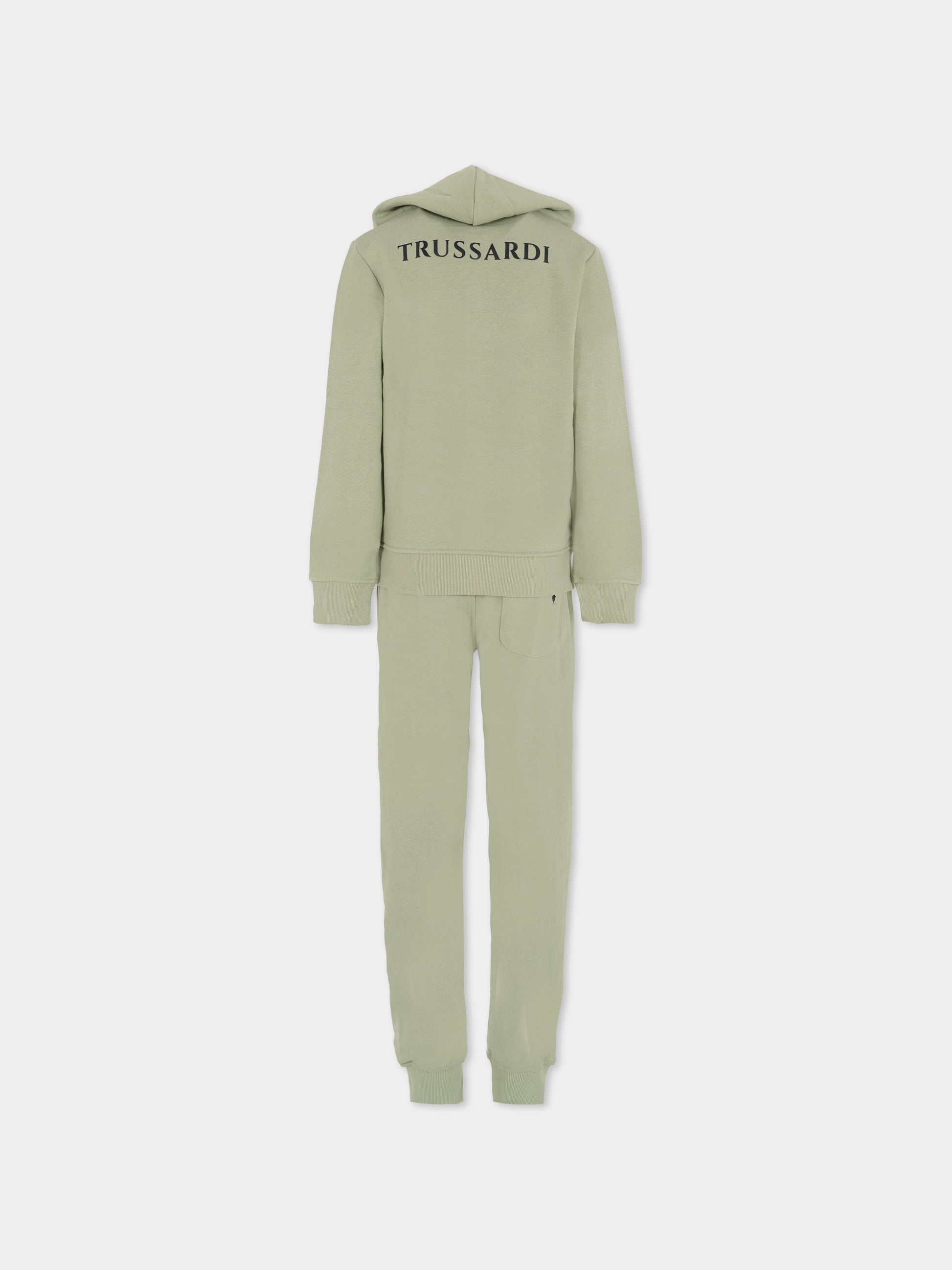Completo verde per bambino con logo,Trussardi Junior,TBA25001CF IRON WROUGTH