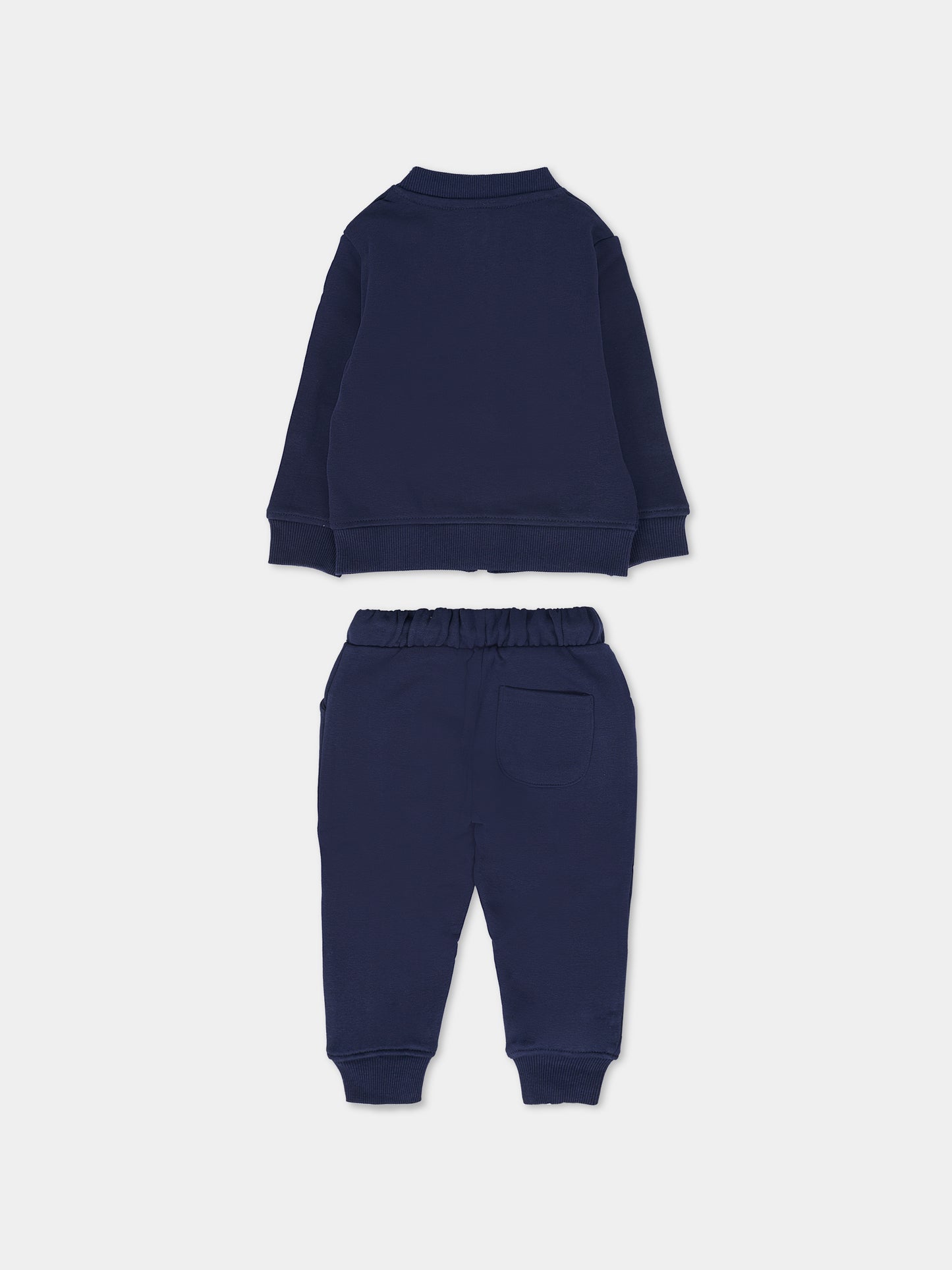 Completo blu per neonato con logo,Trussardi Junior,TIA25019CF PEACOAT