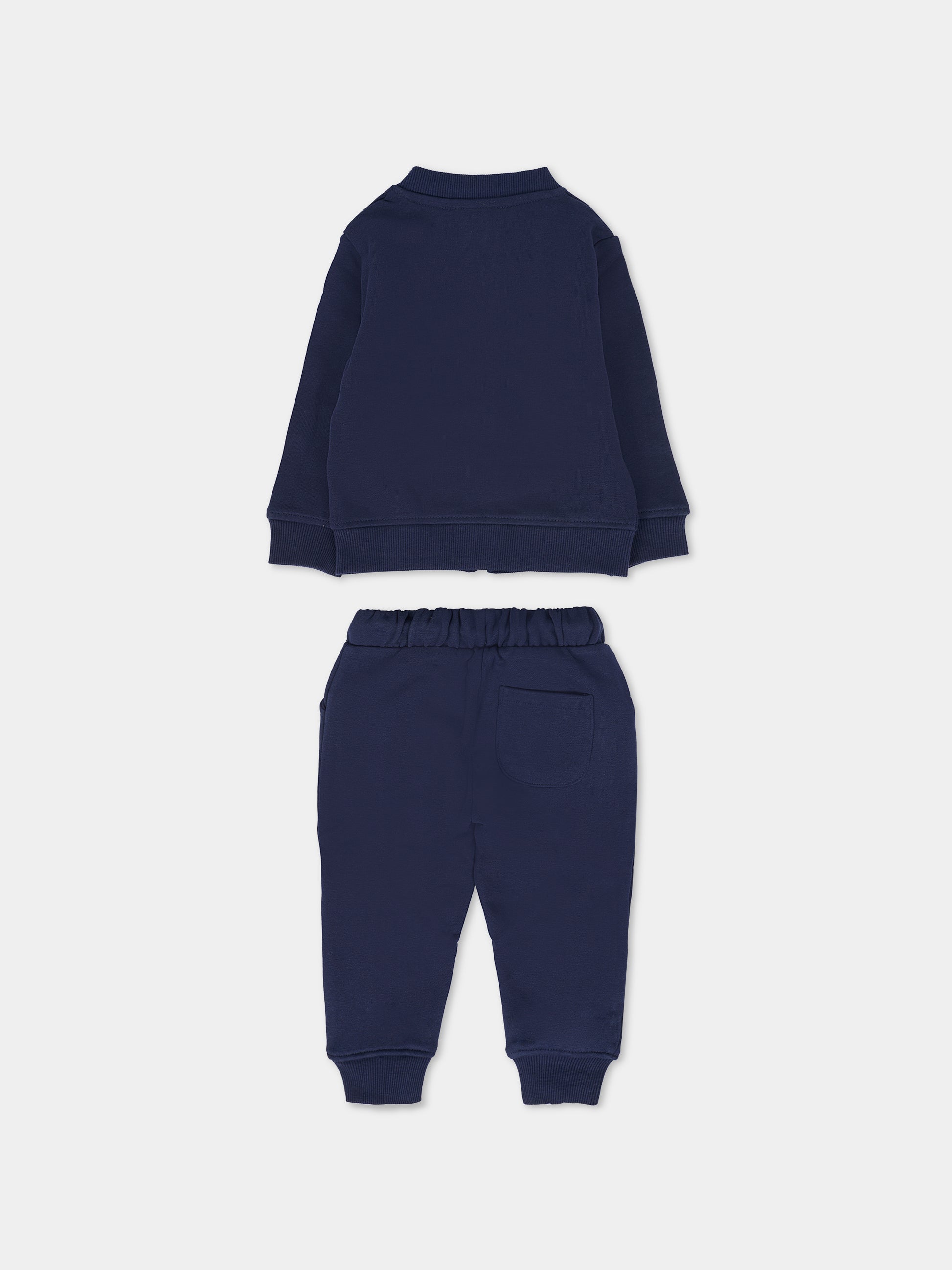 Completo blu per neonato con logo,Trussardi Junior,TIA25019CF PEACOAT