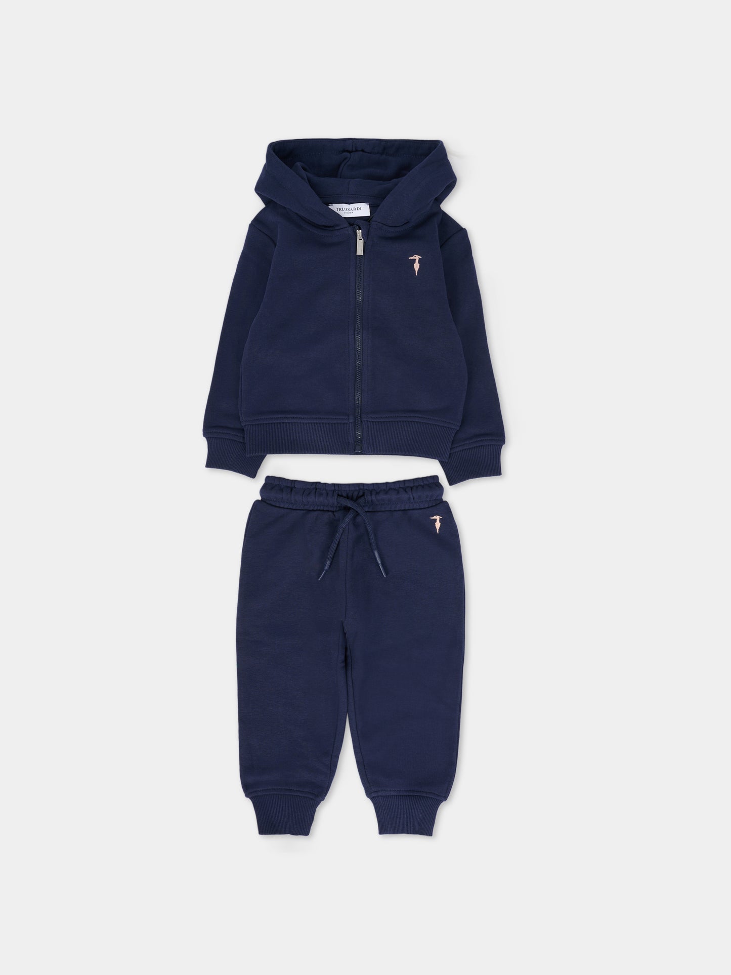 Completo blu per neonato con logo,Trussardi Junior,TIA25002CF PEACOAT
