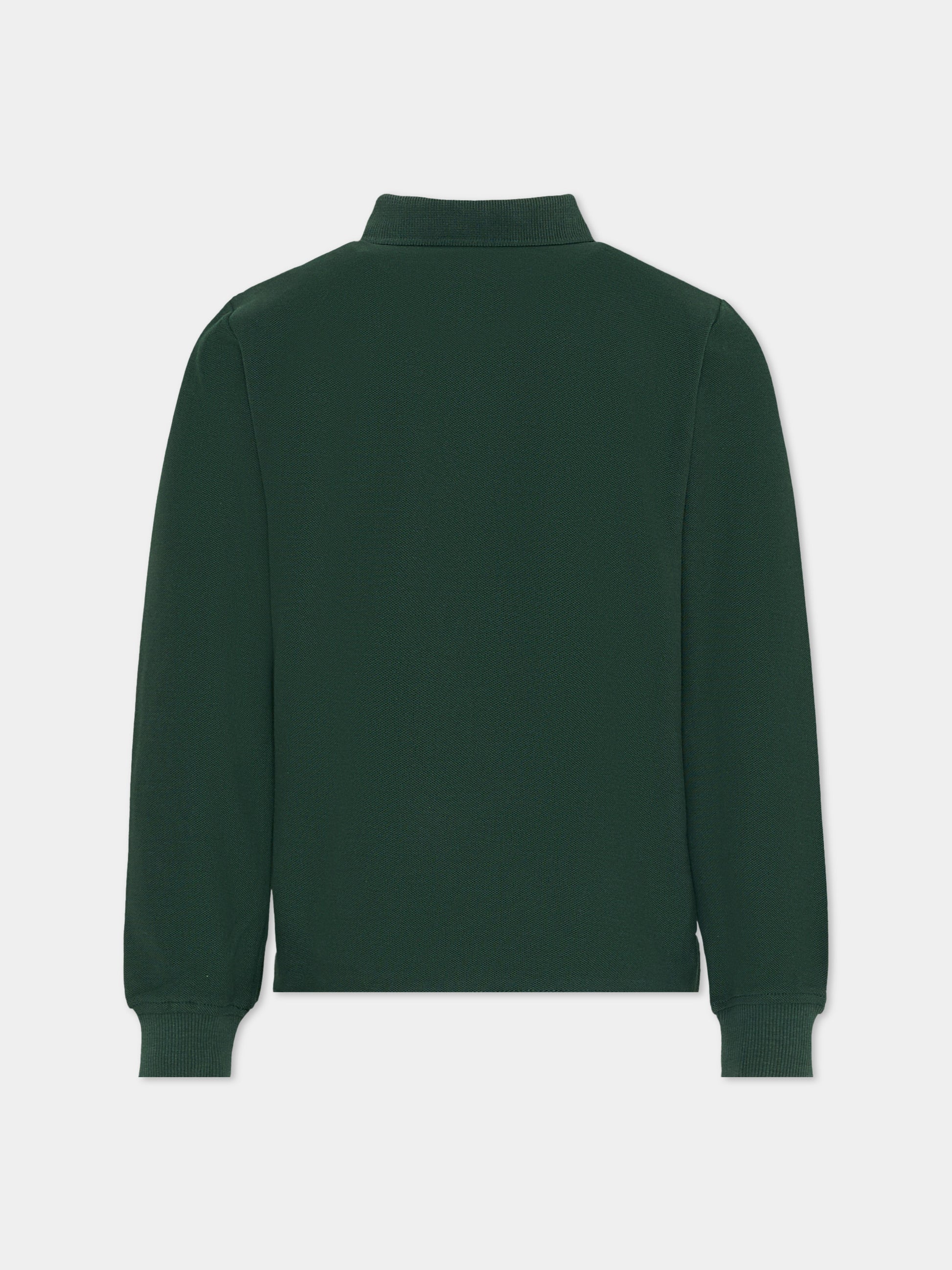 Polo verde per bambino con logo,Trussardi Junior,TBA25013PO PINENEEDLE