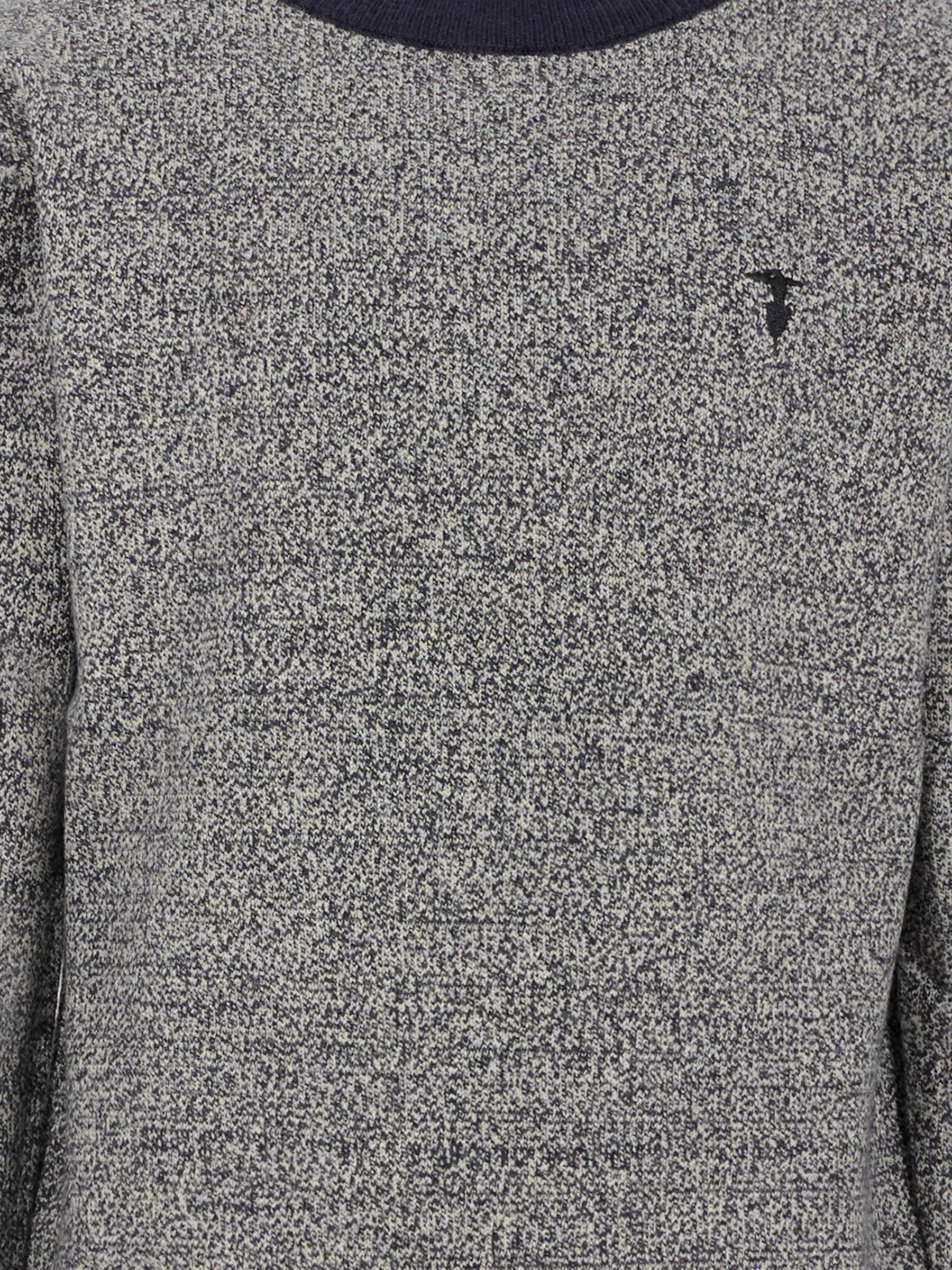 Maglione blu per bambino con logo ricamato,Trussardi Junior,TBA25112MA PEACOAT