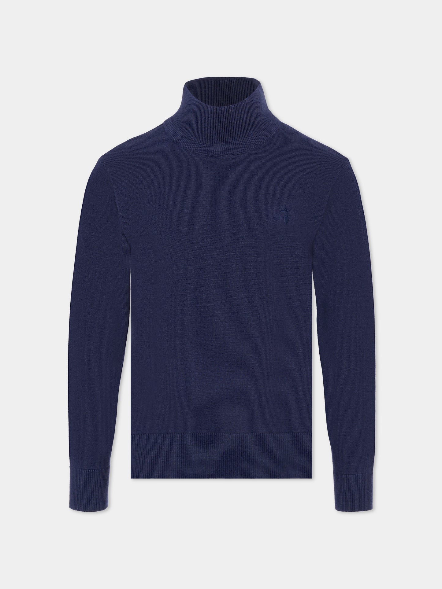 Dolcevita blu per bambino con logo,Trussardi Junior,TBA25032LU PEACOAT
