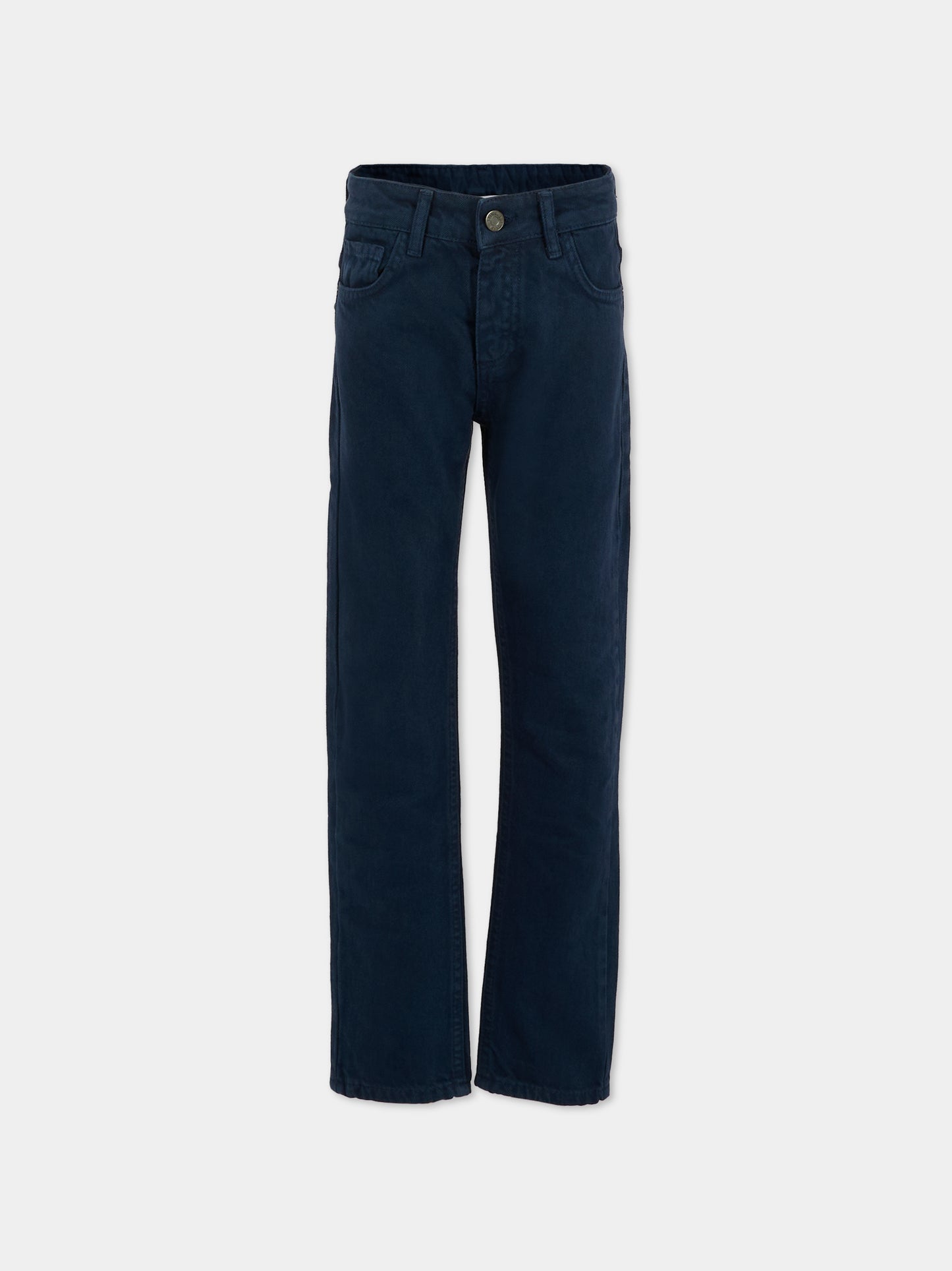 Pantaloni blu per bambino con logo,Trussardi Junior,TBA25026PA PEACOAT