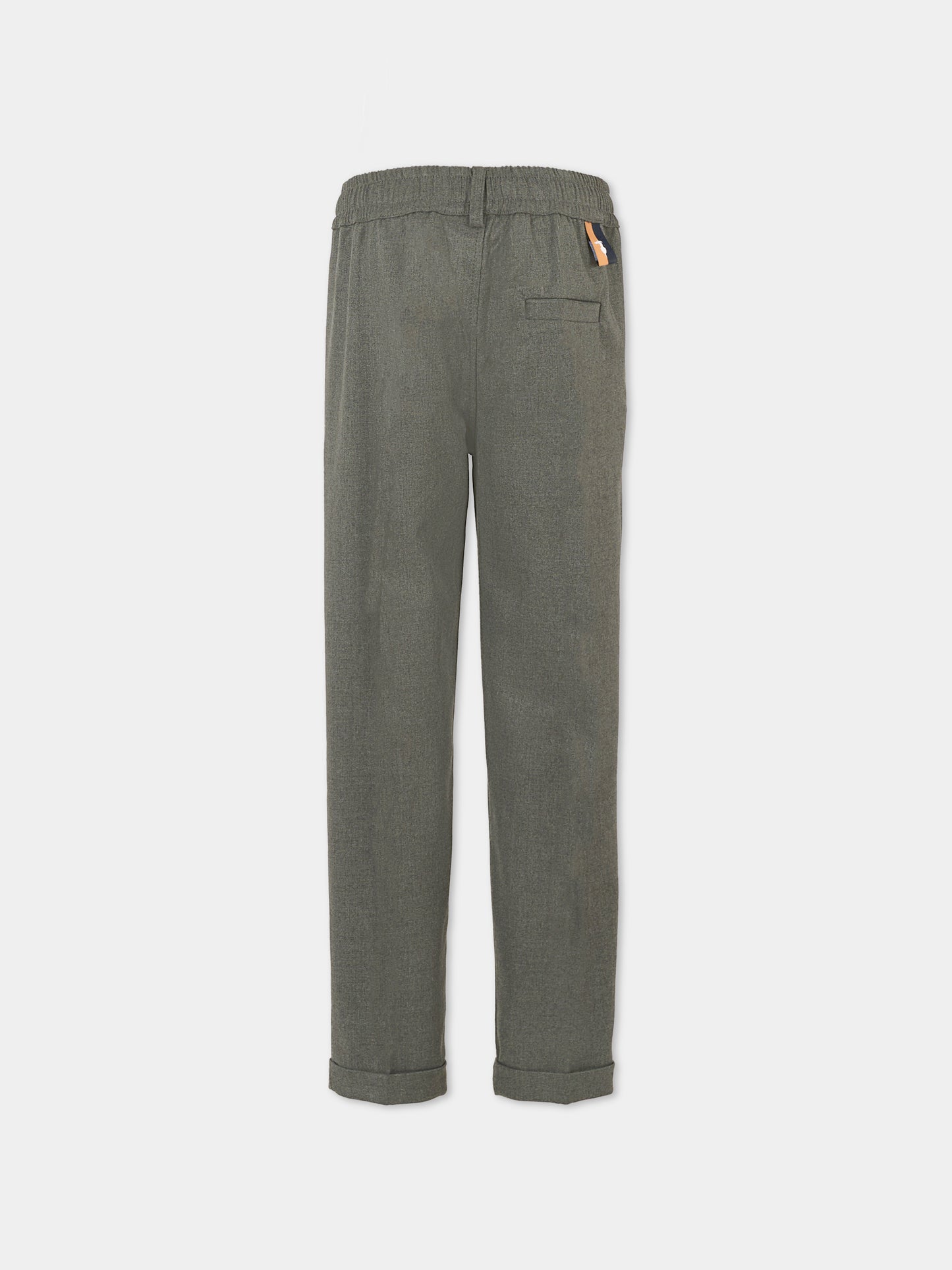 Pantaloni grigi per bambino con logo,Trussardi Junior,TBA25131PA GUNMETAL