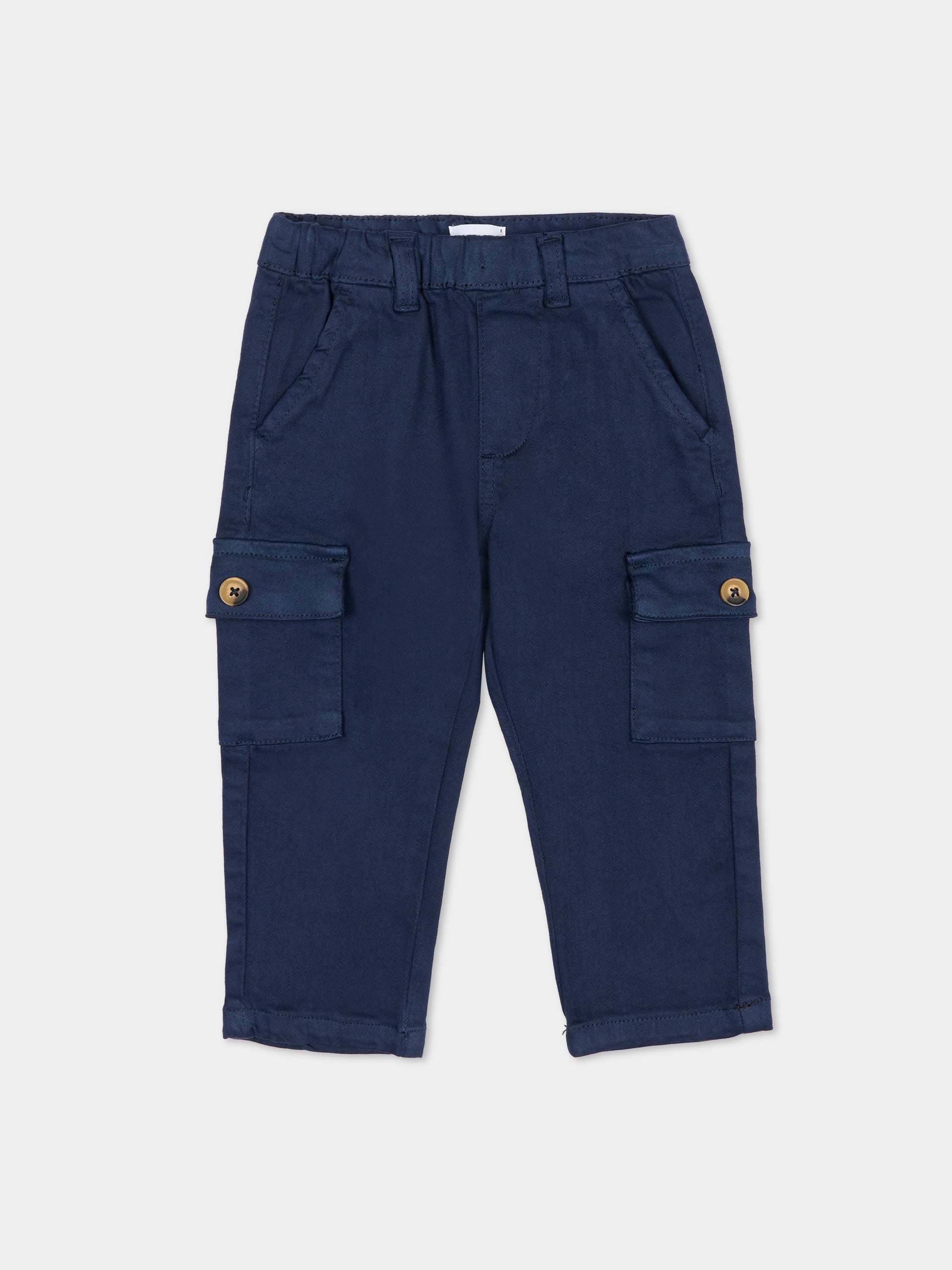 Pantaloni blu per neonato con logo,Trussardi Junior,TIA25086PA PEACOAT
