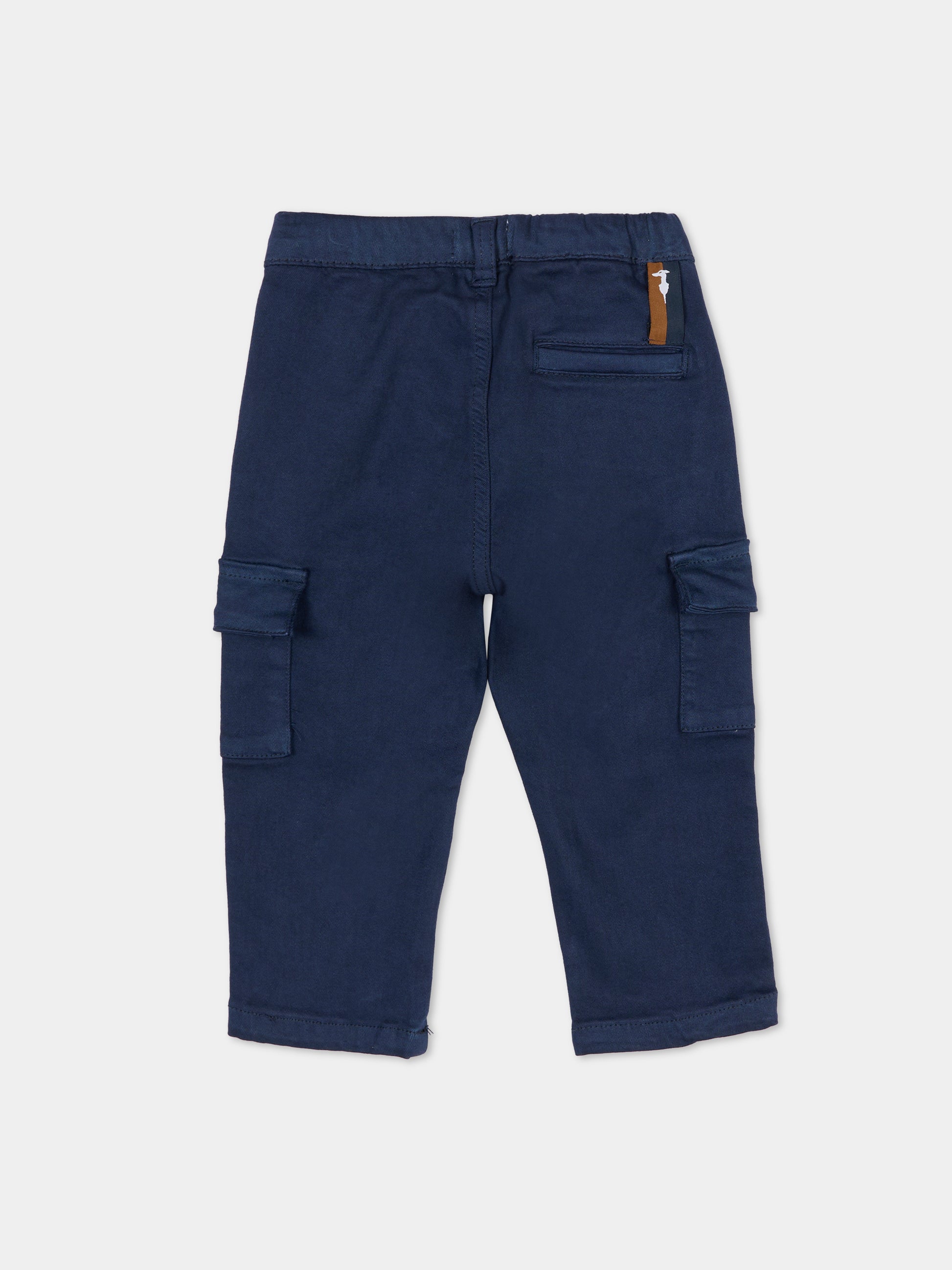 Pantaloni blu per neonato con logo,Trussardi Junior,TIA25086PA PEACOAT
