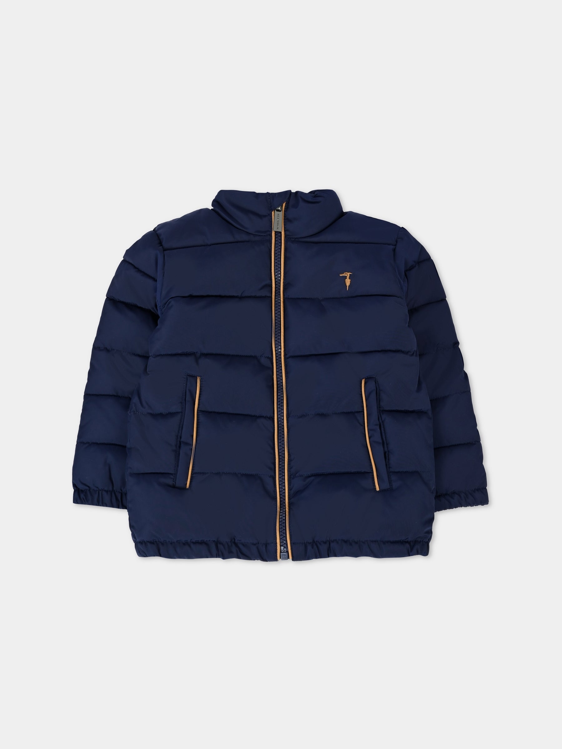 Piumino blu per neonato con logo,Trussardi Junior,TIA25066PI PEACOAT