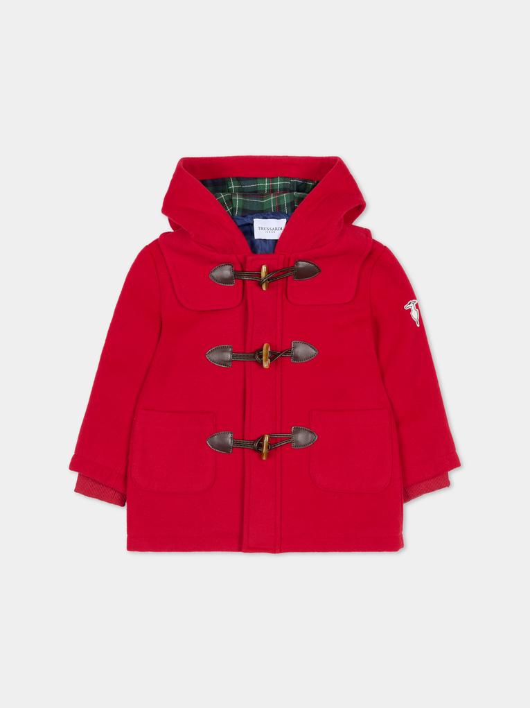 Montgomery rosso per neonato con logo,Trussardi Junior,TIA25038GB EMBOLDENED