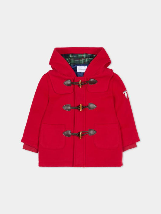 Montgomery rosso per neonato con logo,Trussardi Junior,TIA25038GB EMBOLDENED