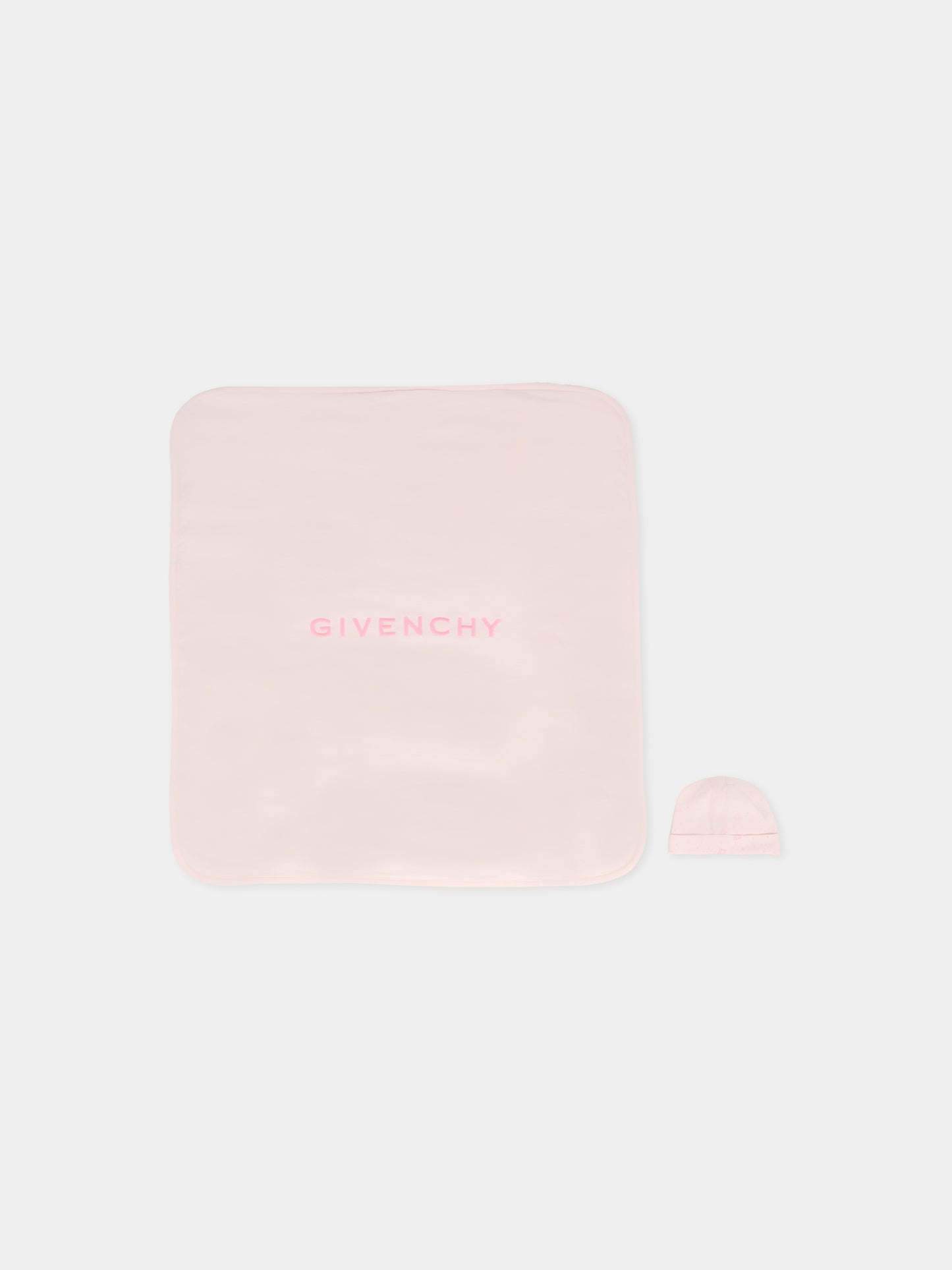 Set accessori rosa per neonata con logo,Givenchy Kids,H30853 44Z