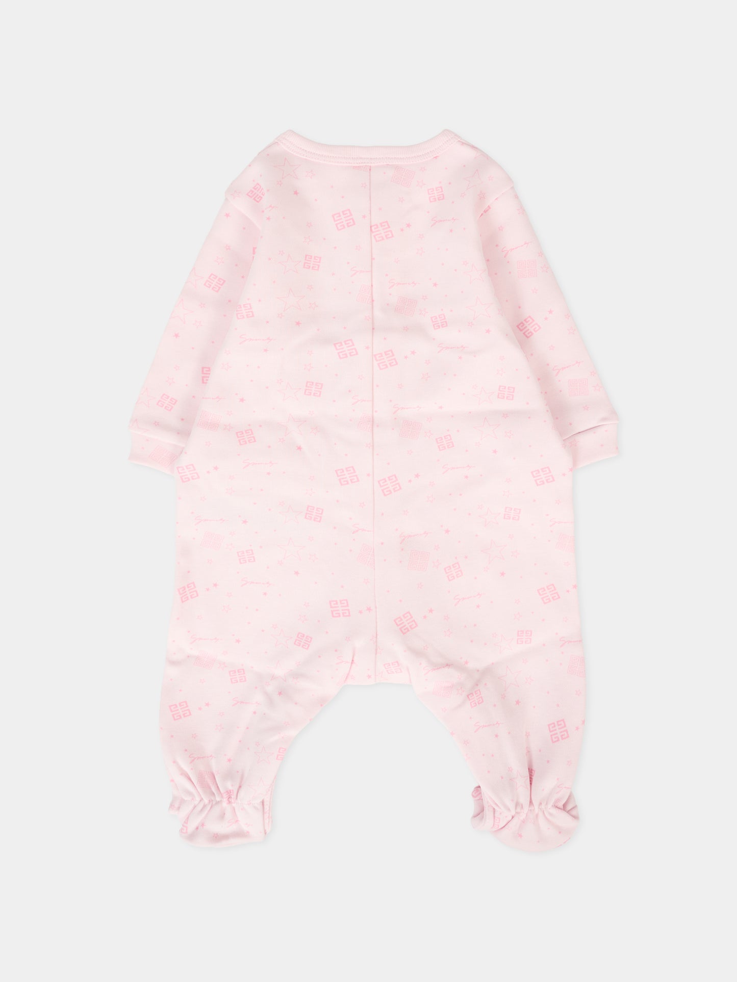 Tutina rosa per neonata con logo,Givenchy Kids,H30875 44Z