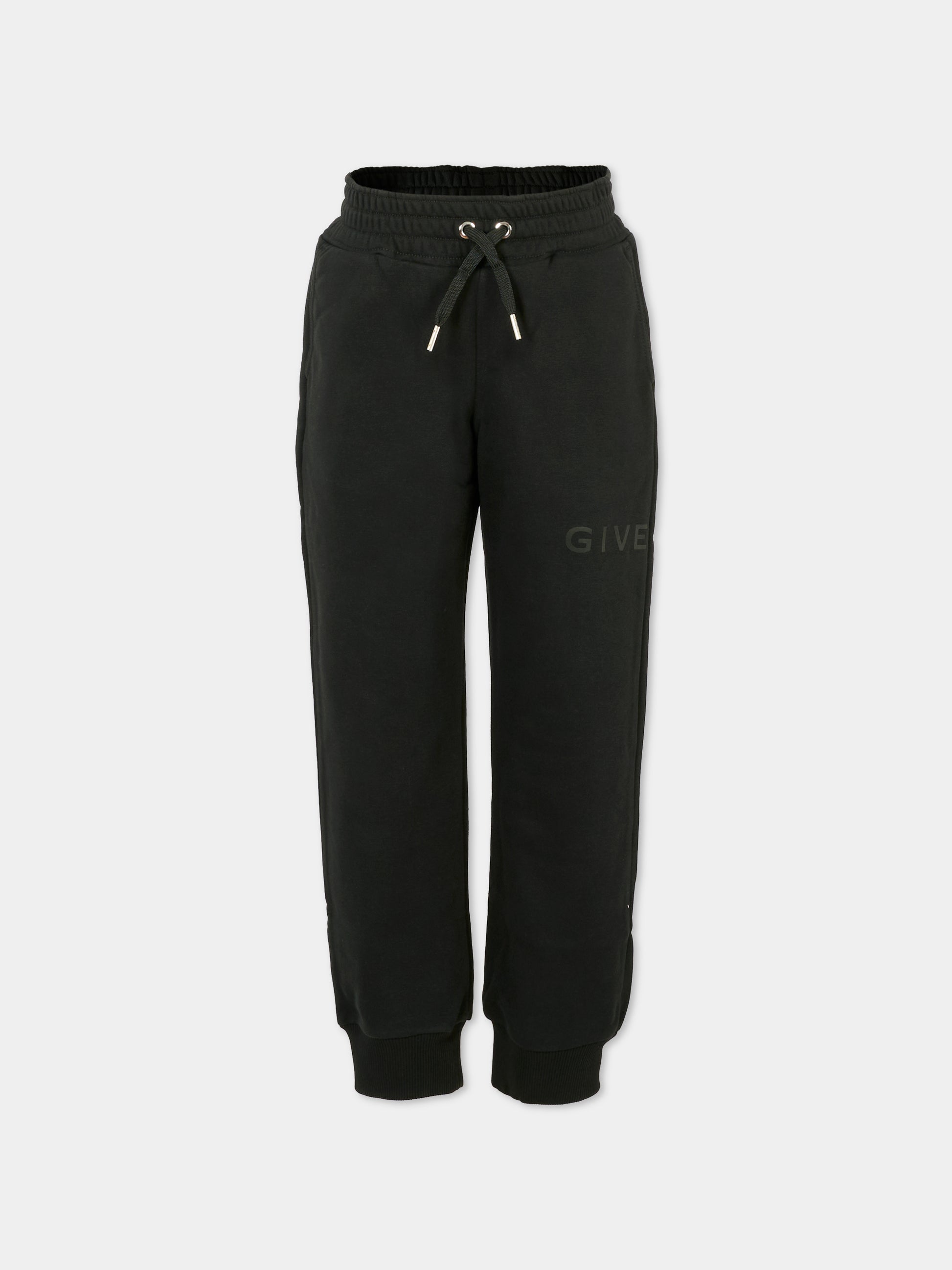 Pantaloni neri per bambini con logo,Givenchy Kids,H30922 09B
