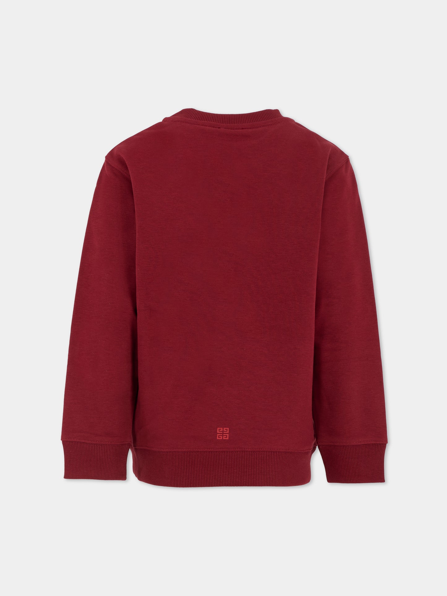 Felpa bordeaux per bambini con logo,Givenchy Kids,H30937 95C