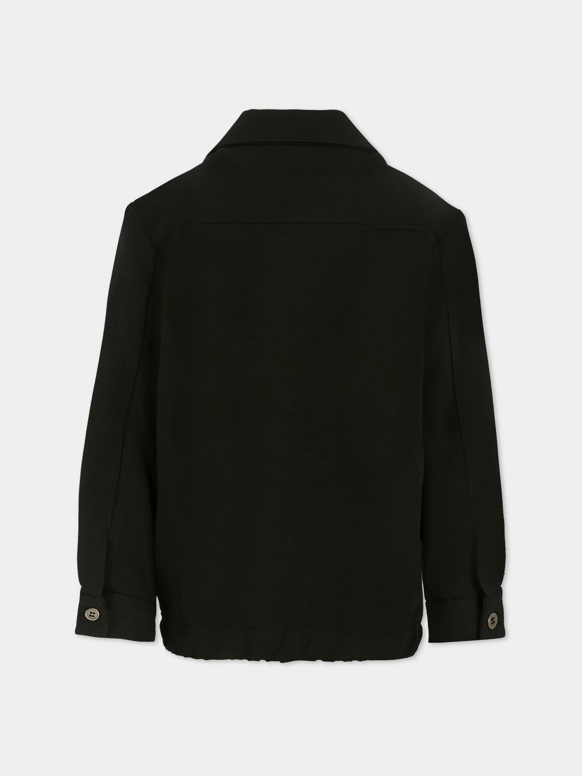 Giacca nera per bambino con patch,Givenchy Kids,H30941 09B