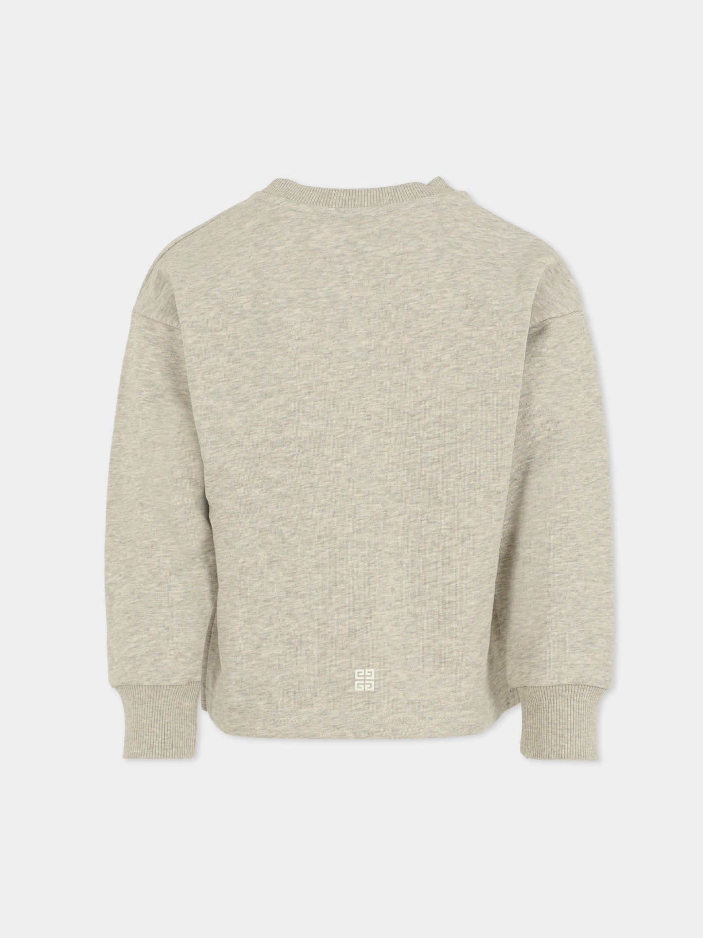 Felpa grigia per bambina con logo,Givenchy Kids,H30988 A01