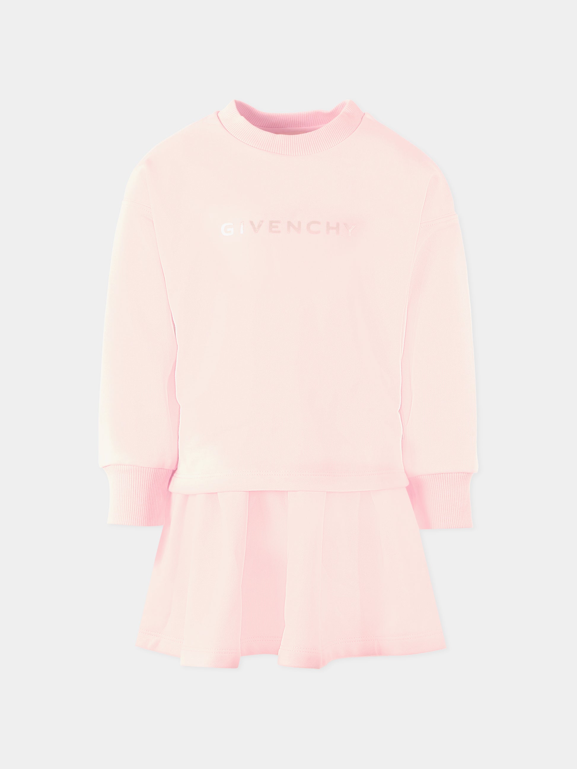 Vestito rosa per bambina con logo,Givenchy Kids,H30999 44Z