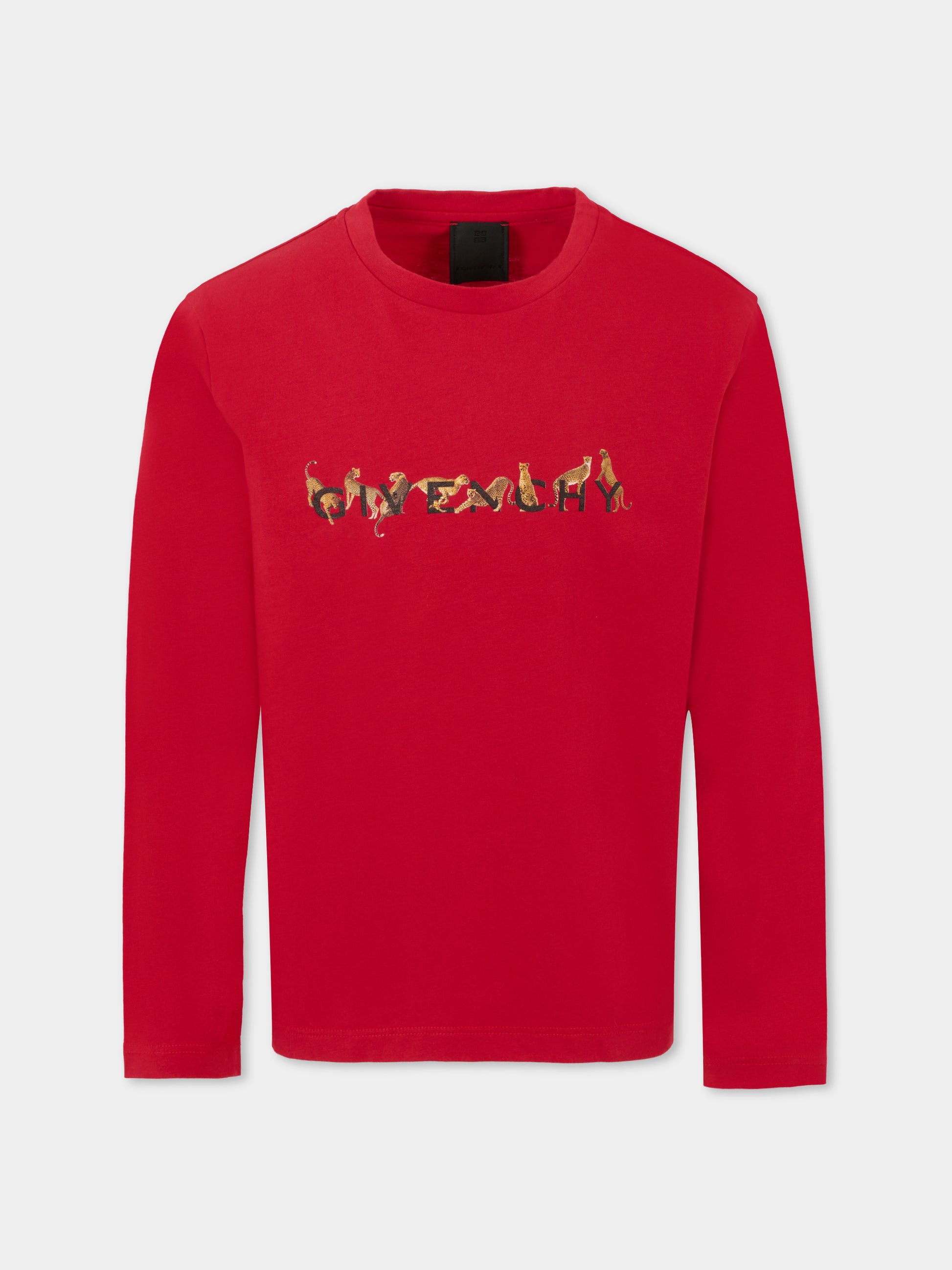 T-shirt bordeaux per bambina con logo maculato,Givenchy Kids,H31018 95H