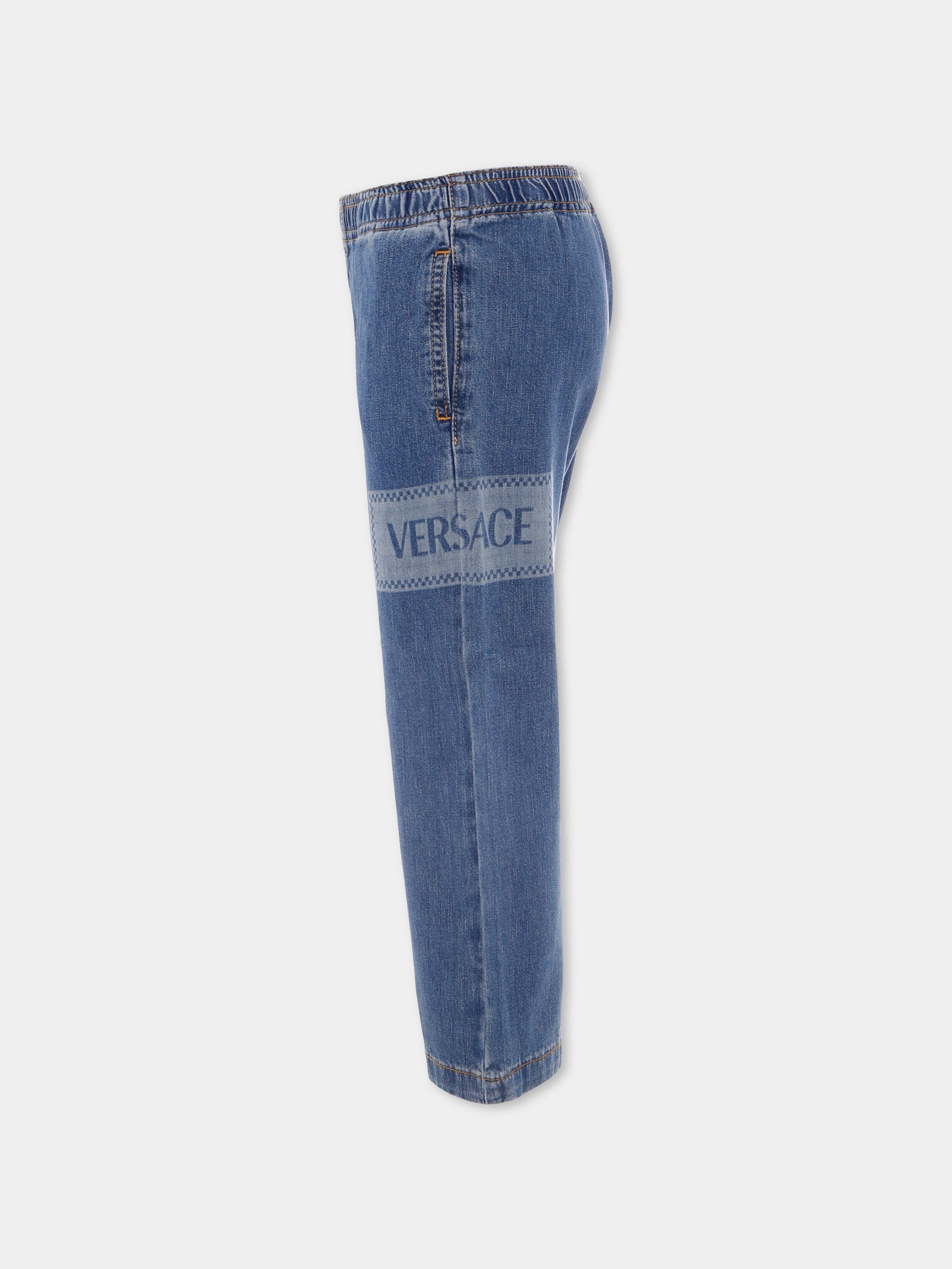 Jeans con '90s vintage logo per bambini,Versace,1021063 1A15378 1D190