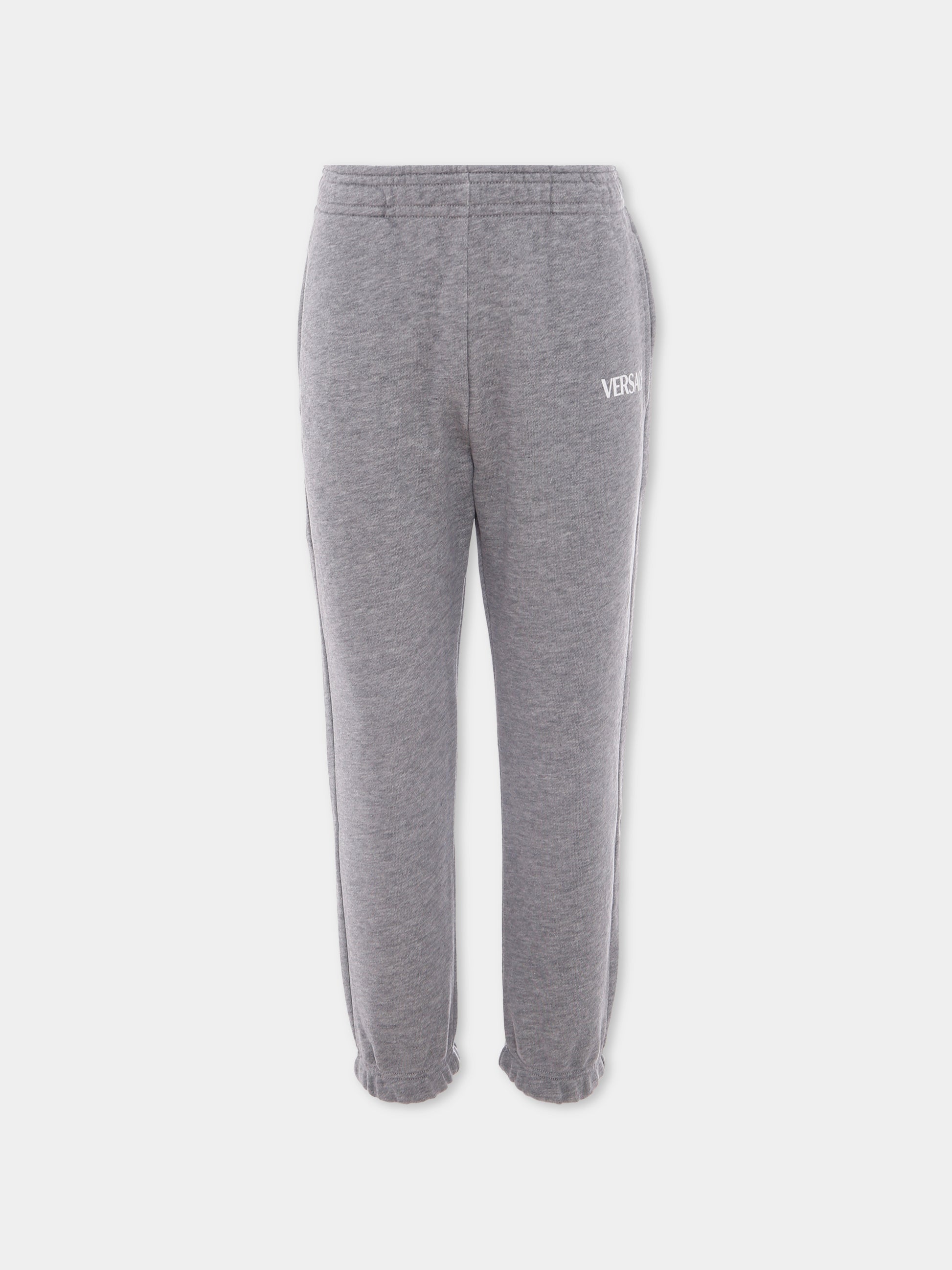 Pantaloni sportivi grigi con logo per bambini,Versace,1018580 1A15326 2E000