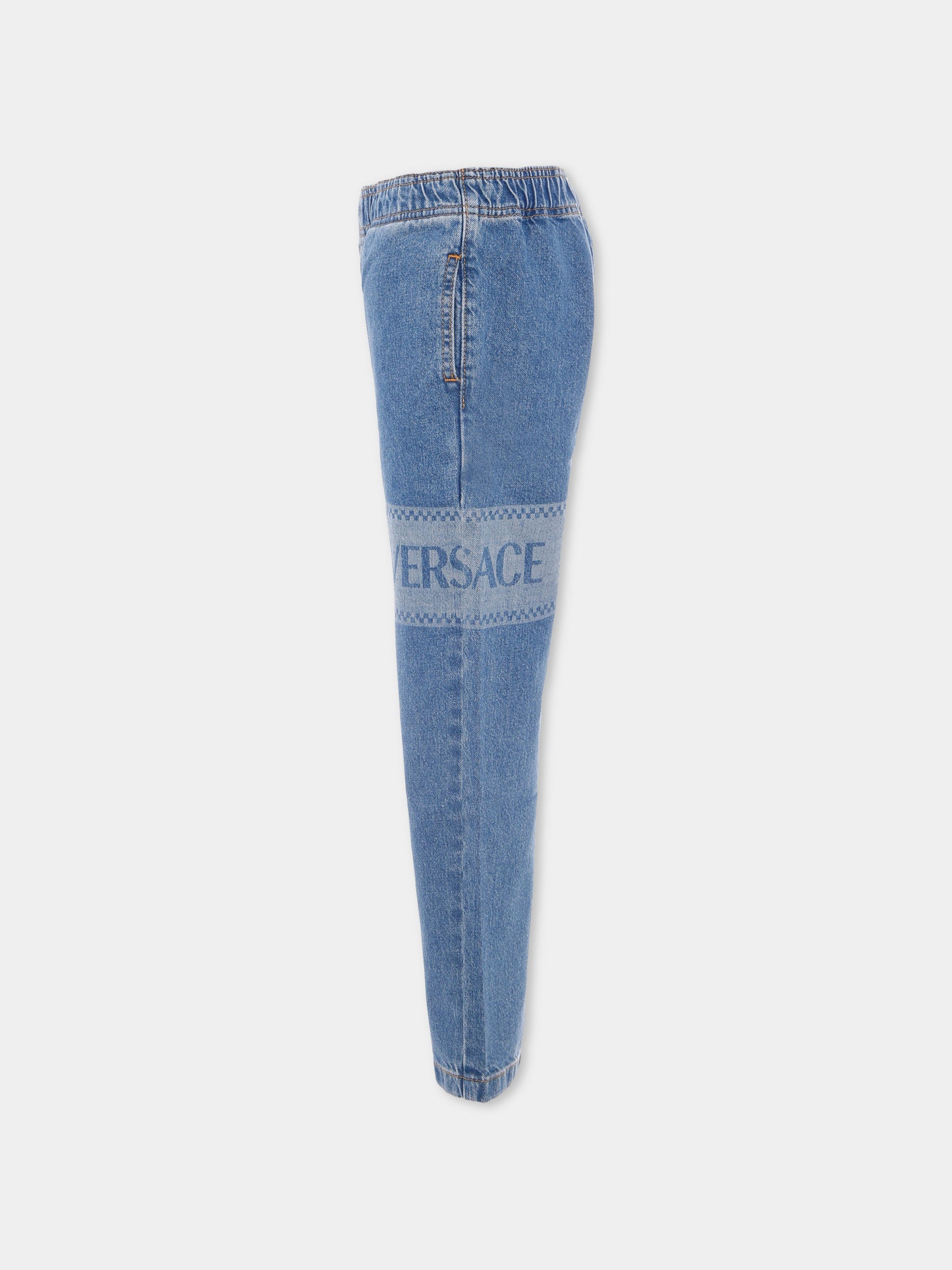 Jeans con '90s vintage logo per bambini,Versace,1019830 1A14287 1D200