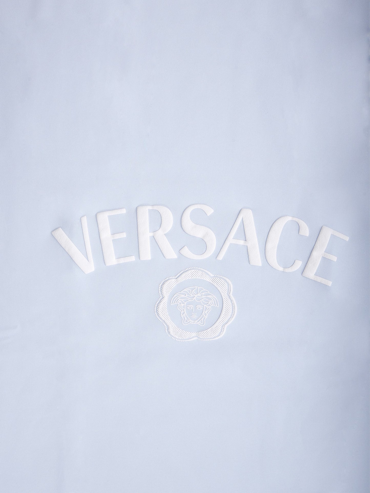 Coperta celeste con logo e Medusa per neonato,Versace,1017939 1A15206 2VH80