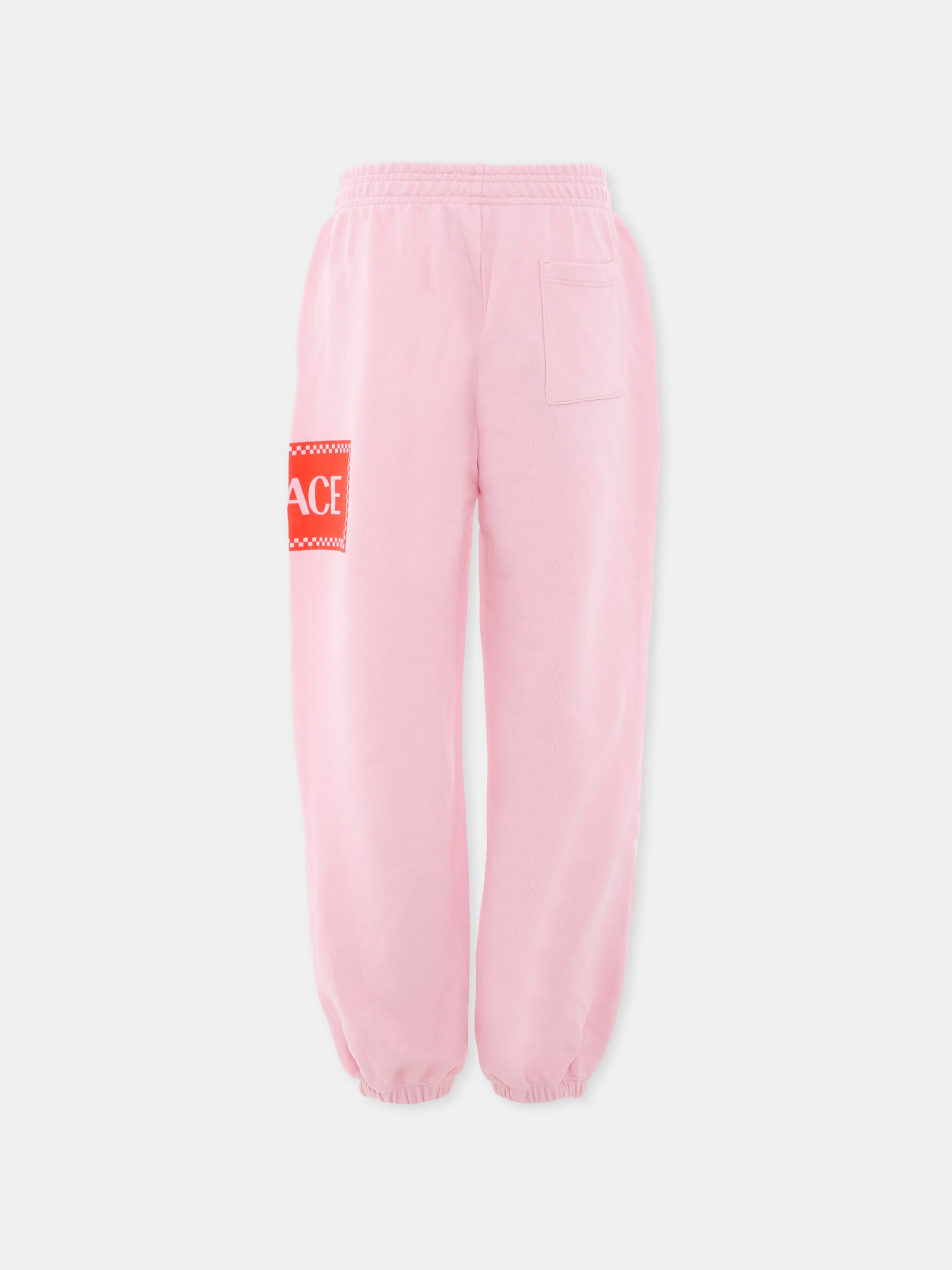 Pantaloni sportivi rosa con '90s vintage logo per bambina,Versace,1018341 1A13182 2PZ60