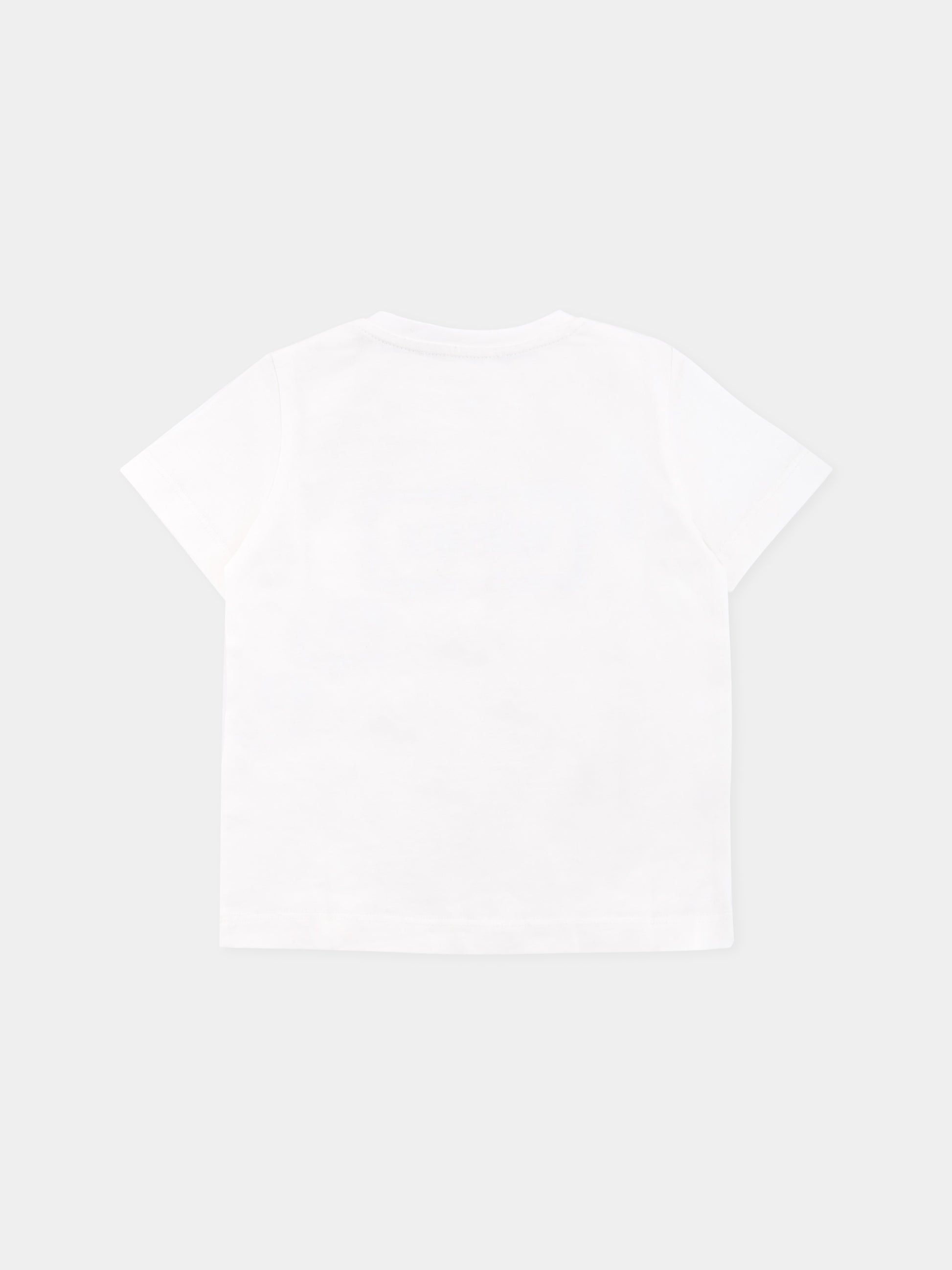 T-shirt bianca per neonati con '90 Vintage Logo e spille,Versace,1018570 1A14910 2W100