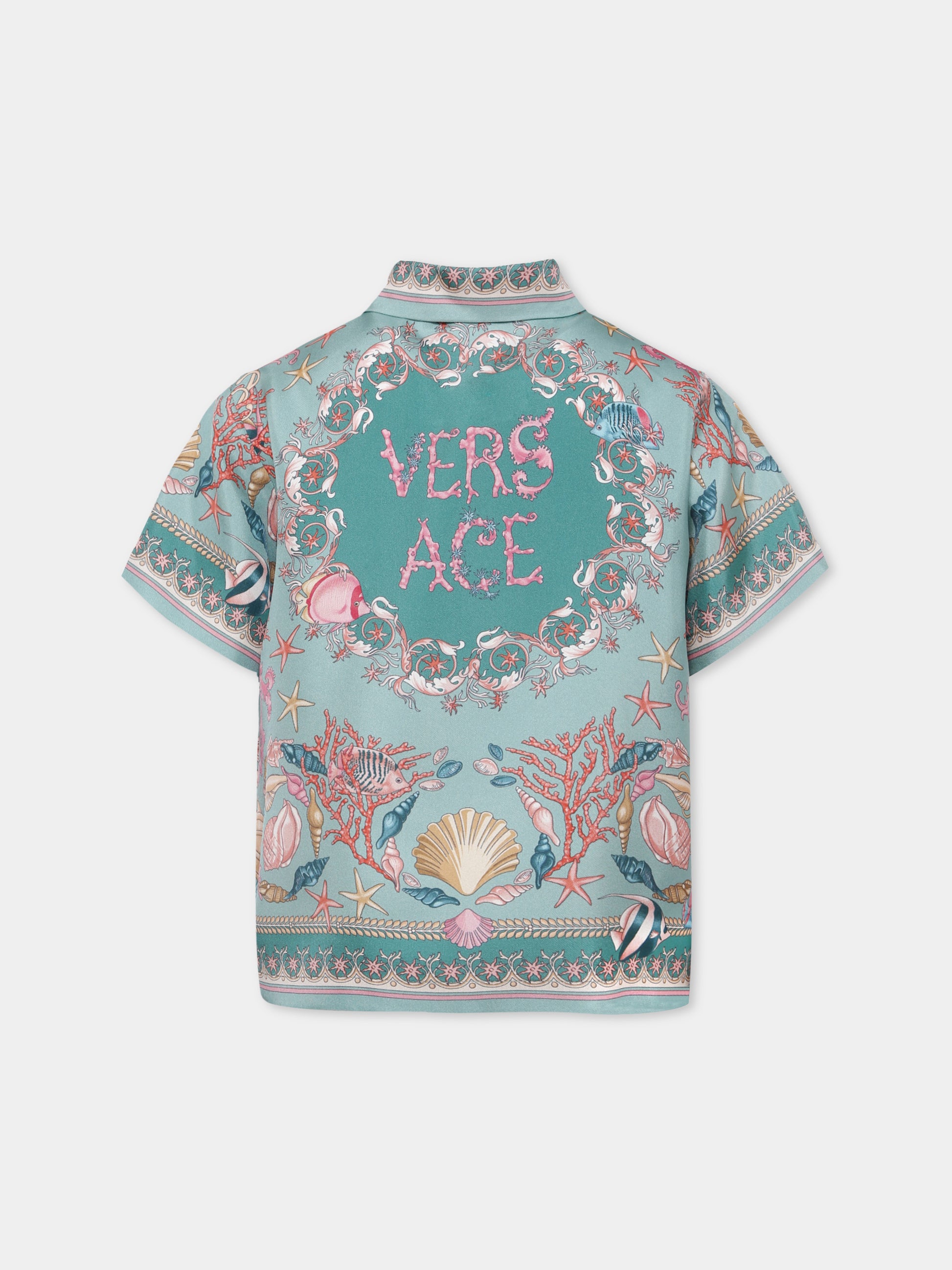 Camicia multicolor La Vacanza per bambini,Versace,1018697 1A15237 5GA30