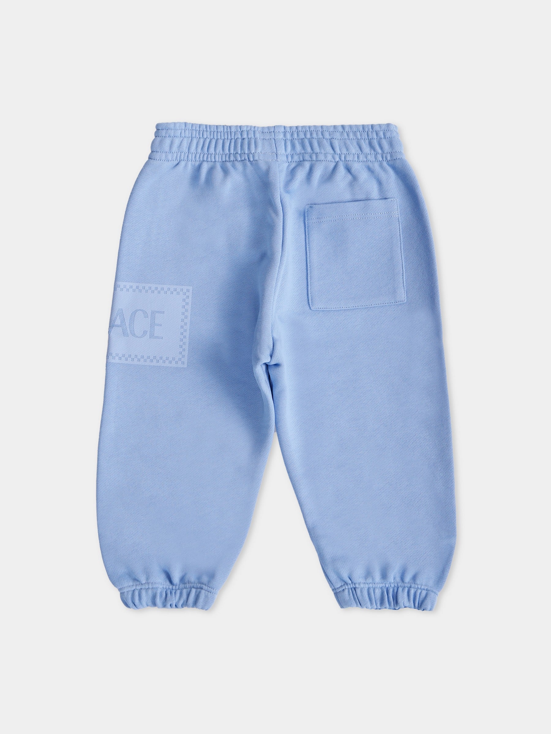 Pantaloni sportivi celeste con '90s vintage logo per neonato,Versace,1021069 1A13182 2V300