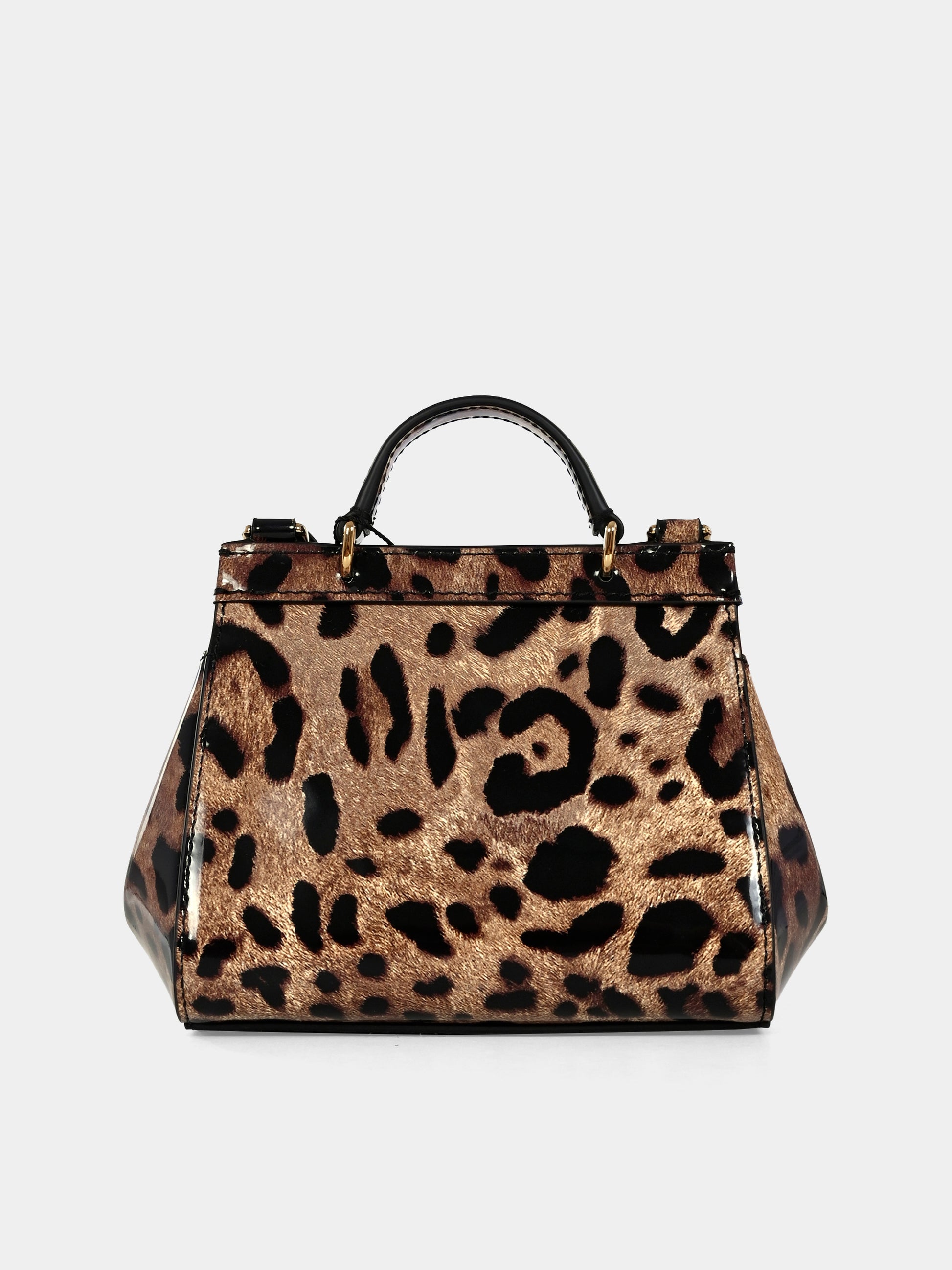 Borsa Sicily marrone per bambina con stampa animalier,Dolce & Gabbana Kids,EB0003 AM568 HA93M