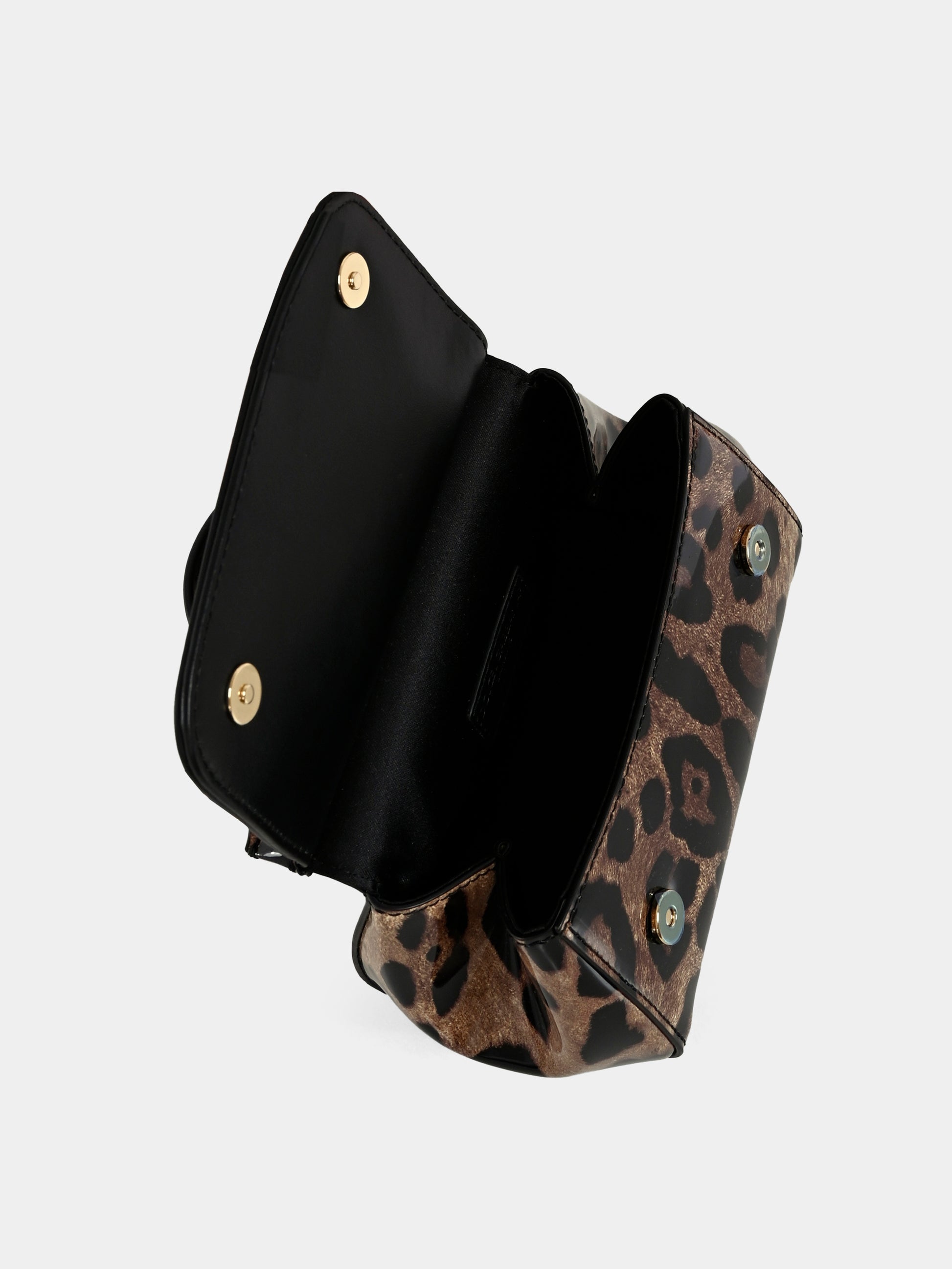 Borsa Sicily marrone per bambina con stampa animalier,Dolce & Gabbana Kids,EB0003 AM568 HA93M