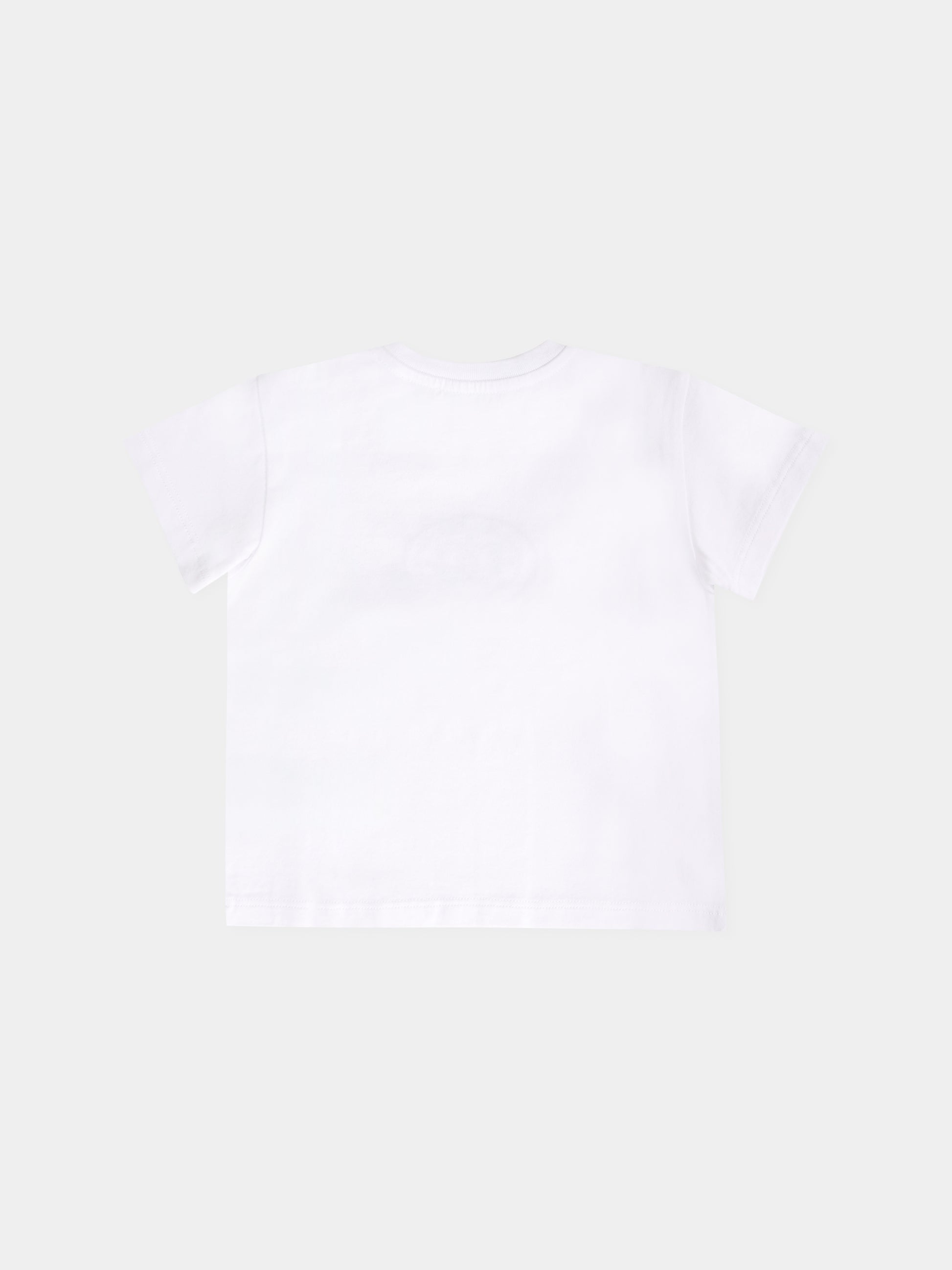 T-shirt bianca per neonato con logo,Dolce & Gabbana Kids,L1JTEY G7NVW S9000