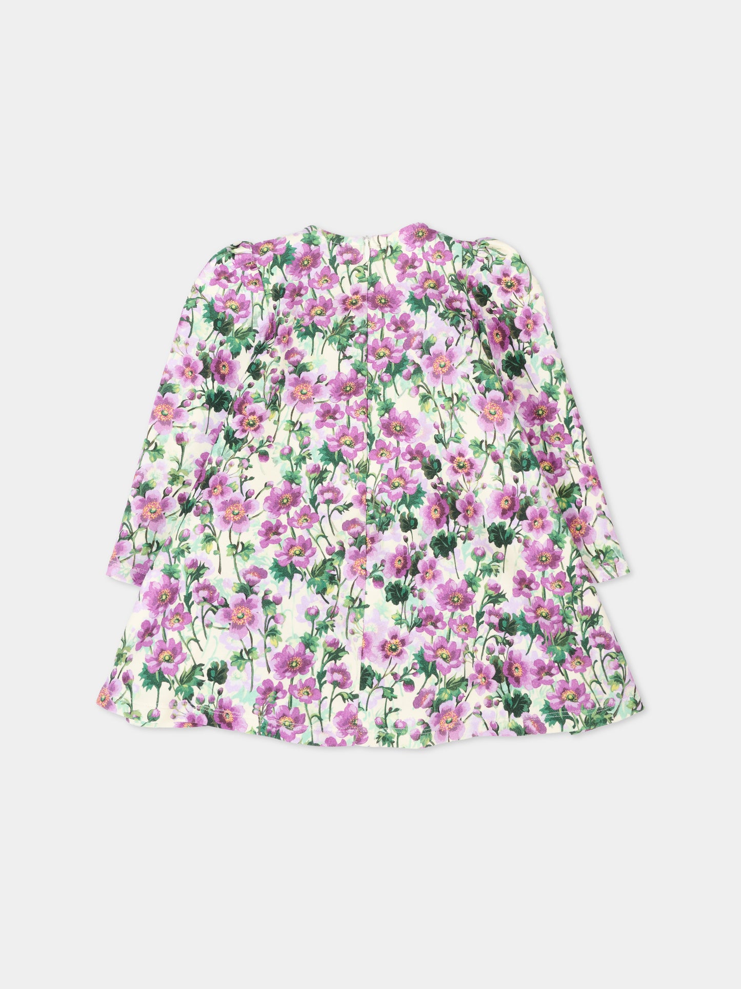 Vestito multicolor per neonata con violette,Dolce & Gabbana Kids,L2JD9G FSG81 HA5RG