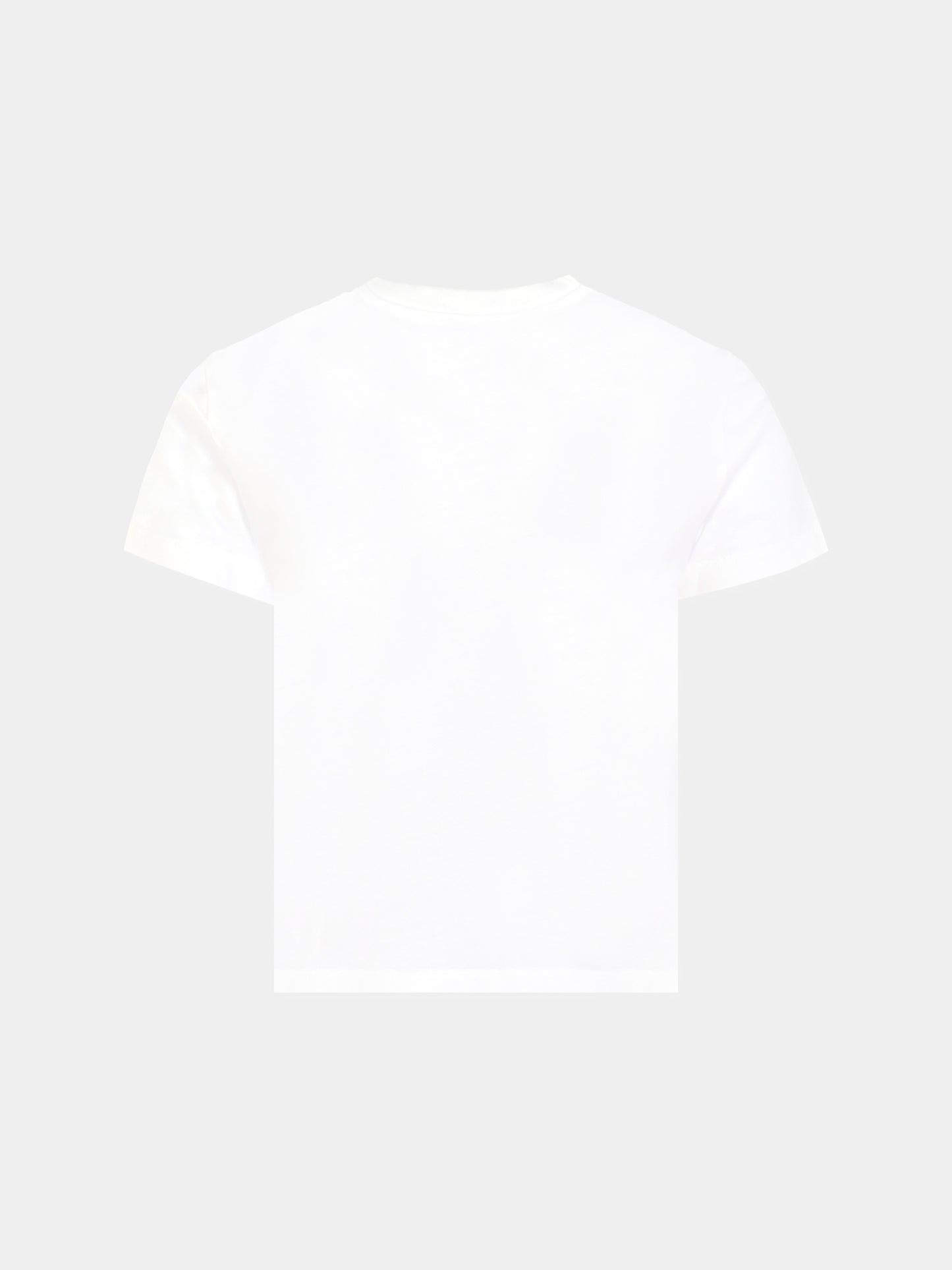 T-shirt bianca per bambina con ricamo DG,Dolce & Gabbana Kids,L5JTNK G7PHQ W0800