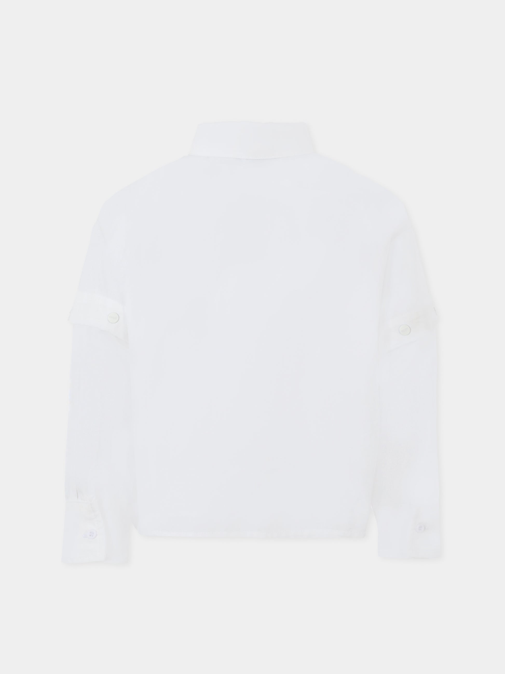 Camicia bianca per bambina con logo nero,Dkny,D62351 10P