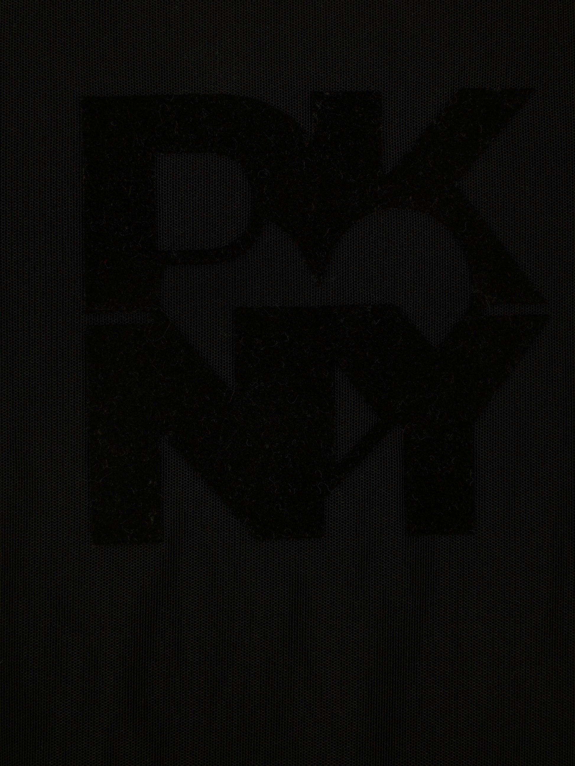 Camicia nera per bambina con logo,Dkny,D62352 09B