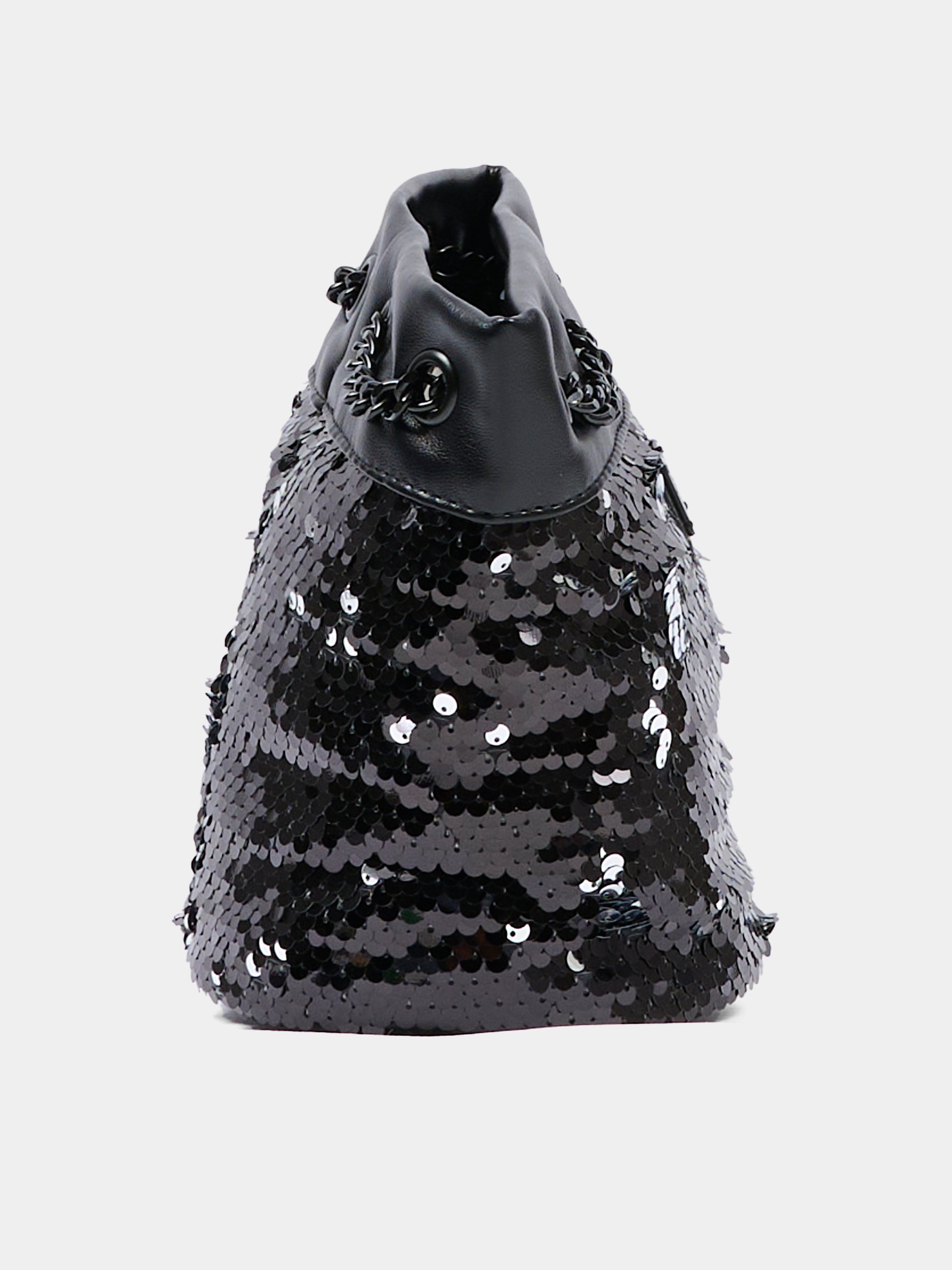 Borsa nera per bambina con paillettes,Dkny,D62477 09B