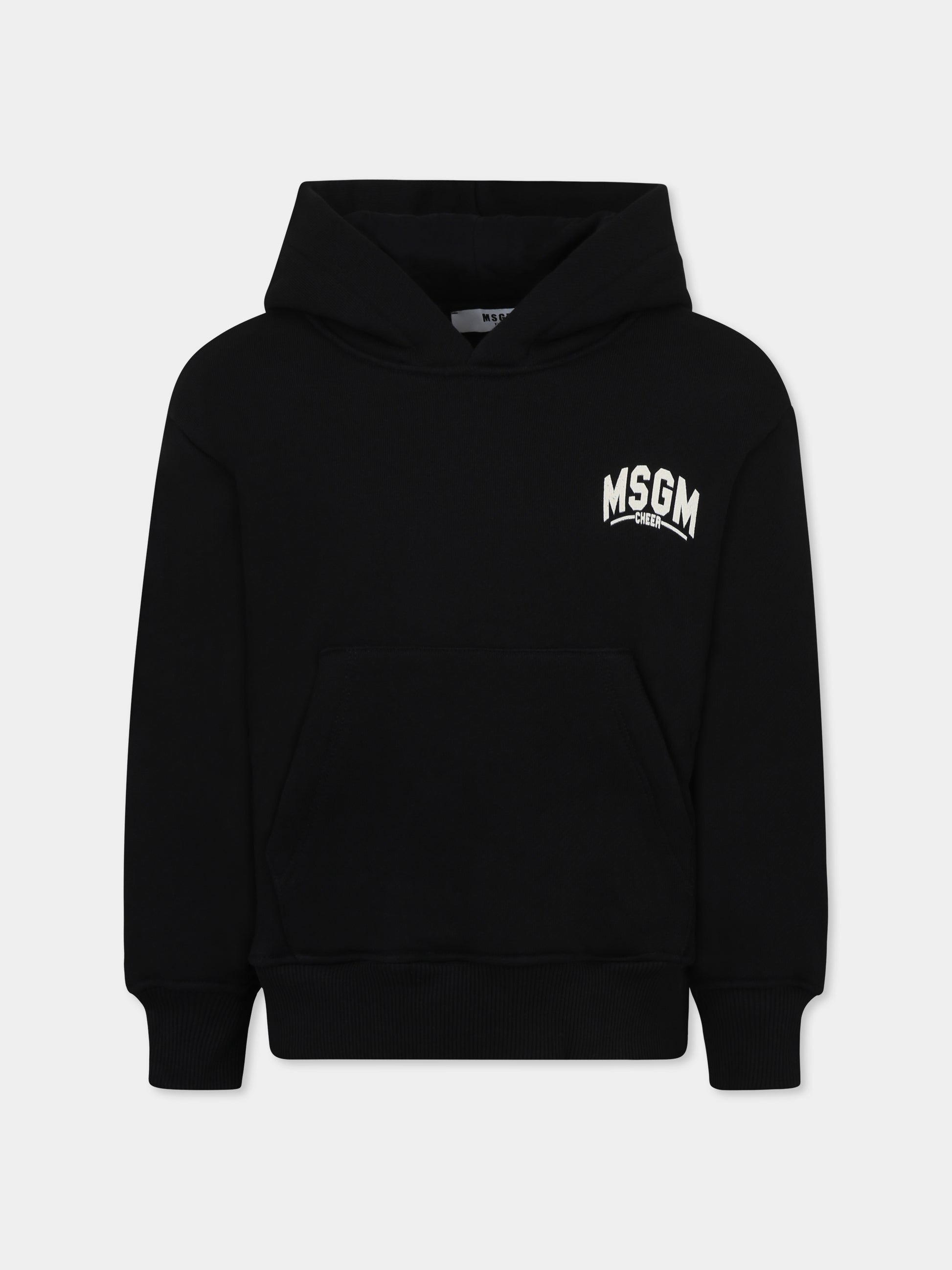 Felpa nera per bambino con logo,Msgm Kids,F4MSJBHS226 110