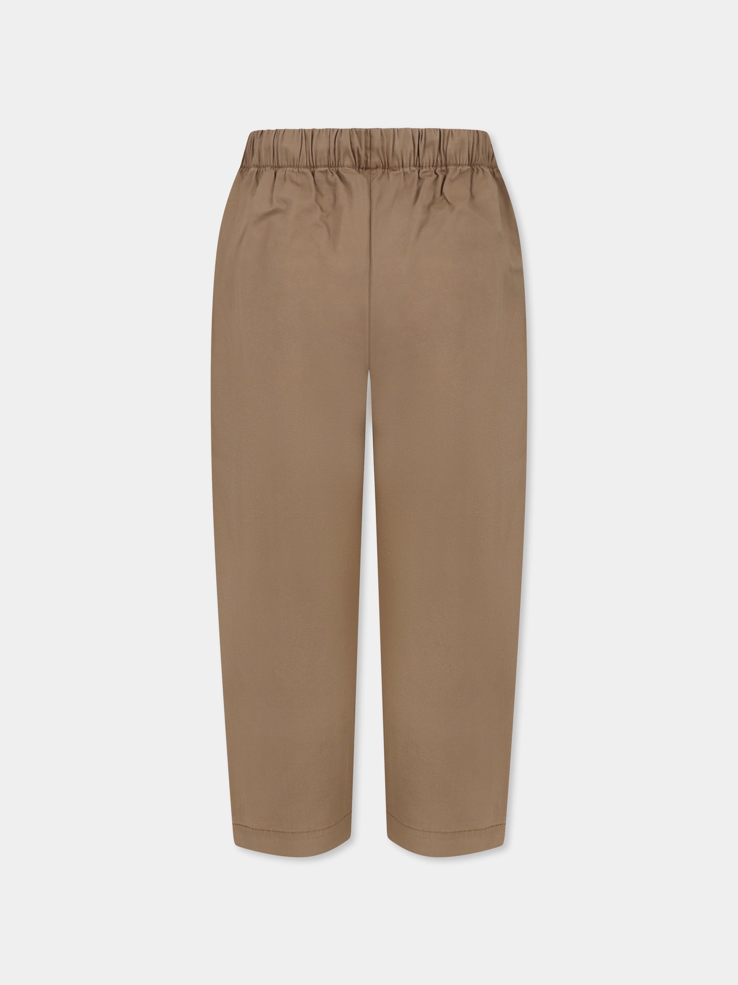 Pantaloni beige per bambino con logo,Msgm Kids,F4MSJBPA126 015