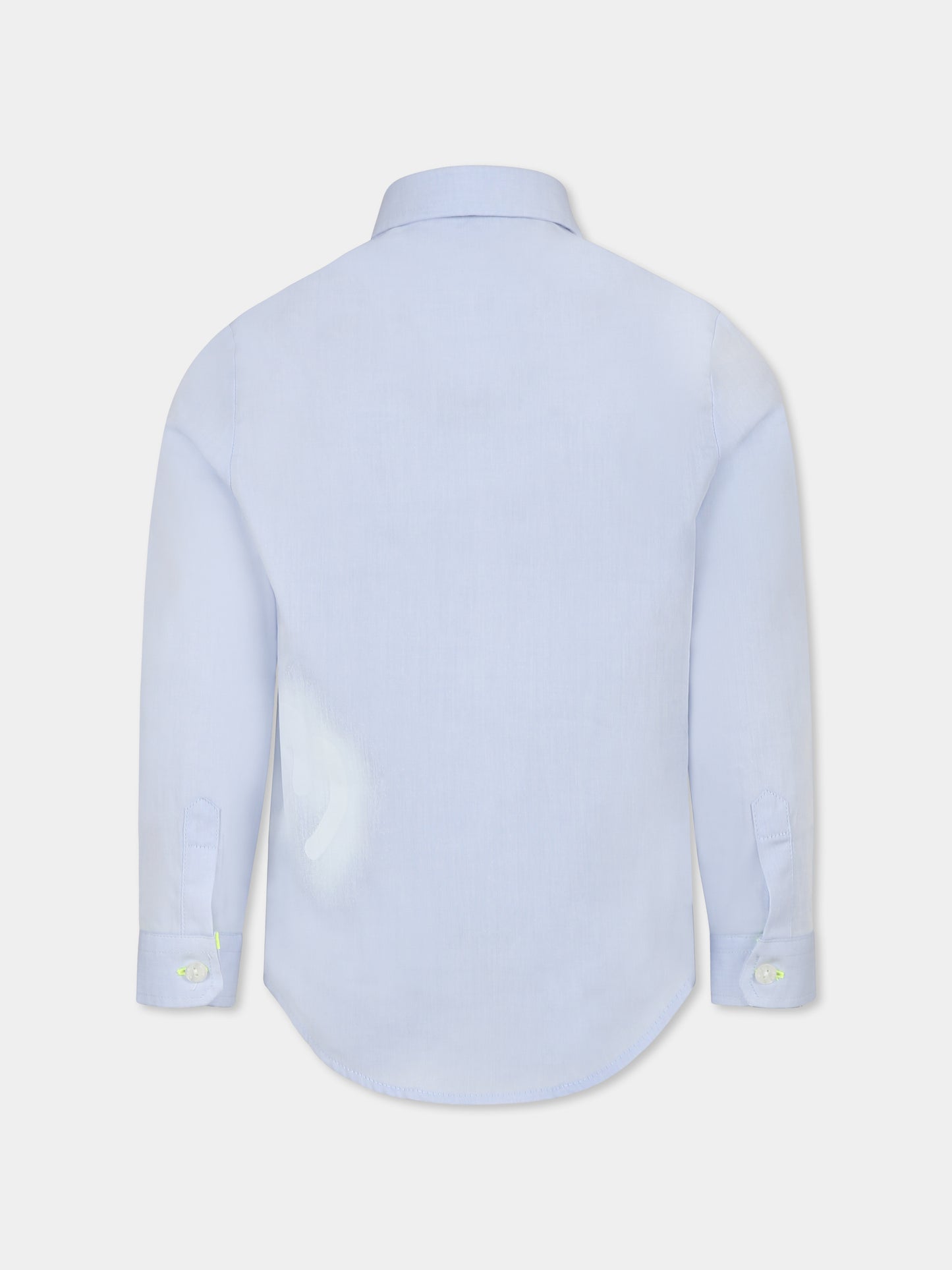 Chemise bleu clair pour garçon avec logo