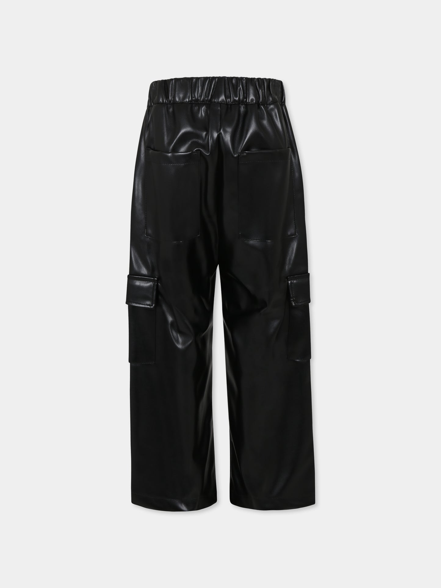 Pantaloni neri per bambina con logo,Msgm Kids,F4MSJGPA296 110